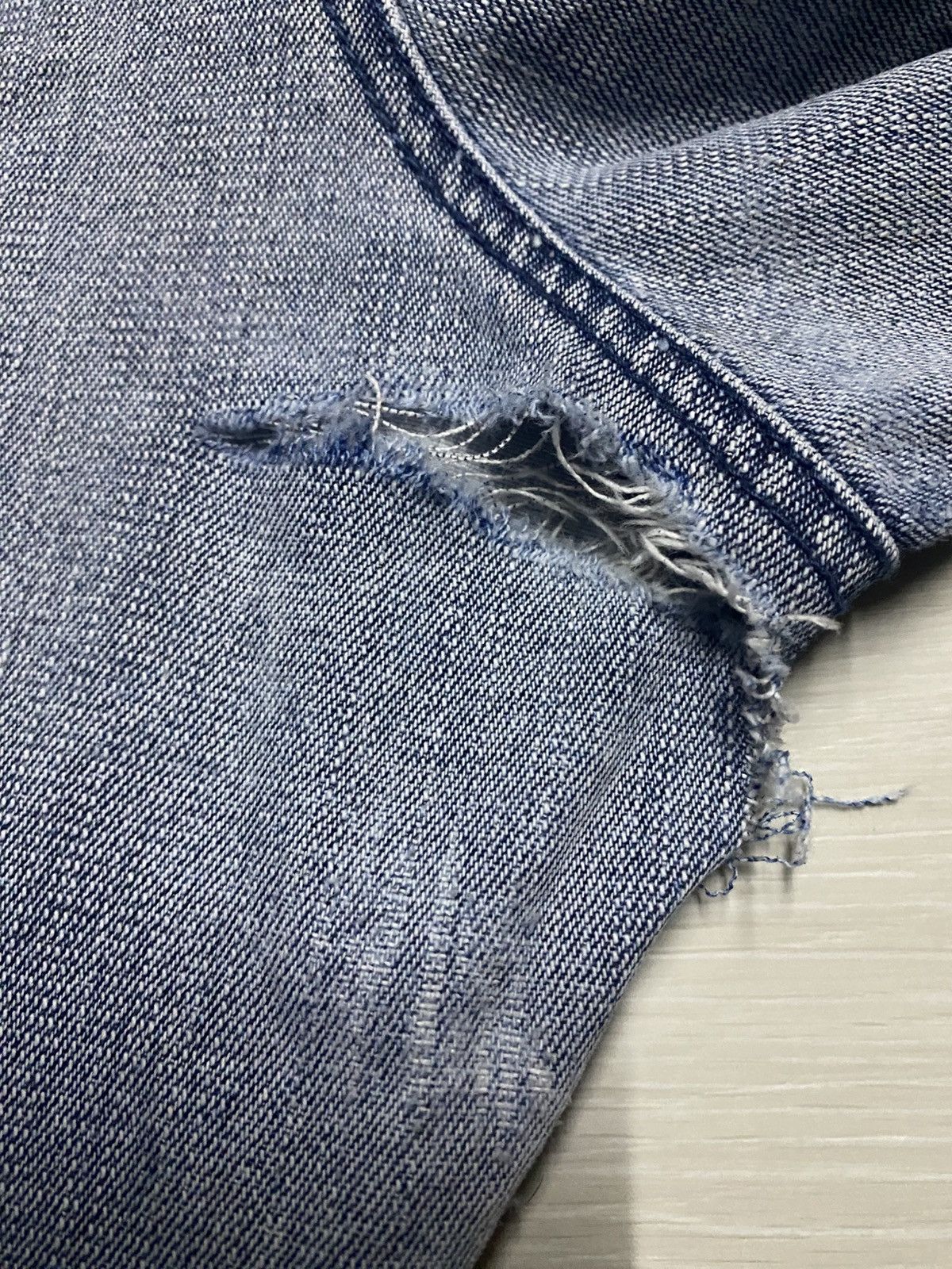 Japanese Brand Vintage KissMark Japan Double Knee StoneWash Baggy Jeans Size US 35 - 18 Thumbnail