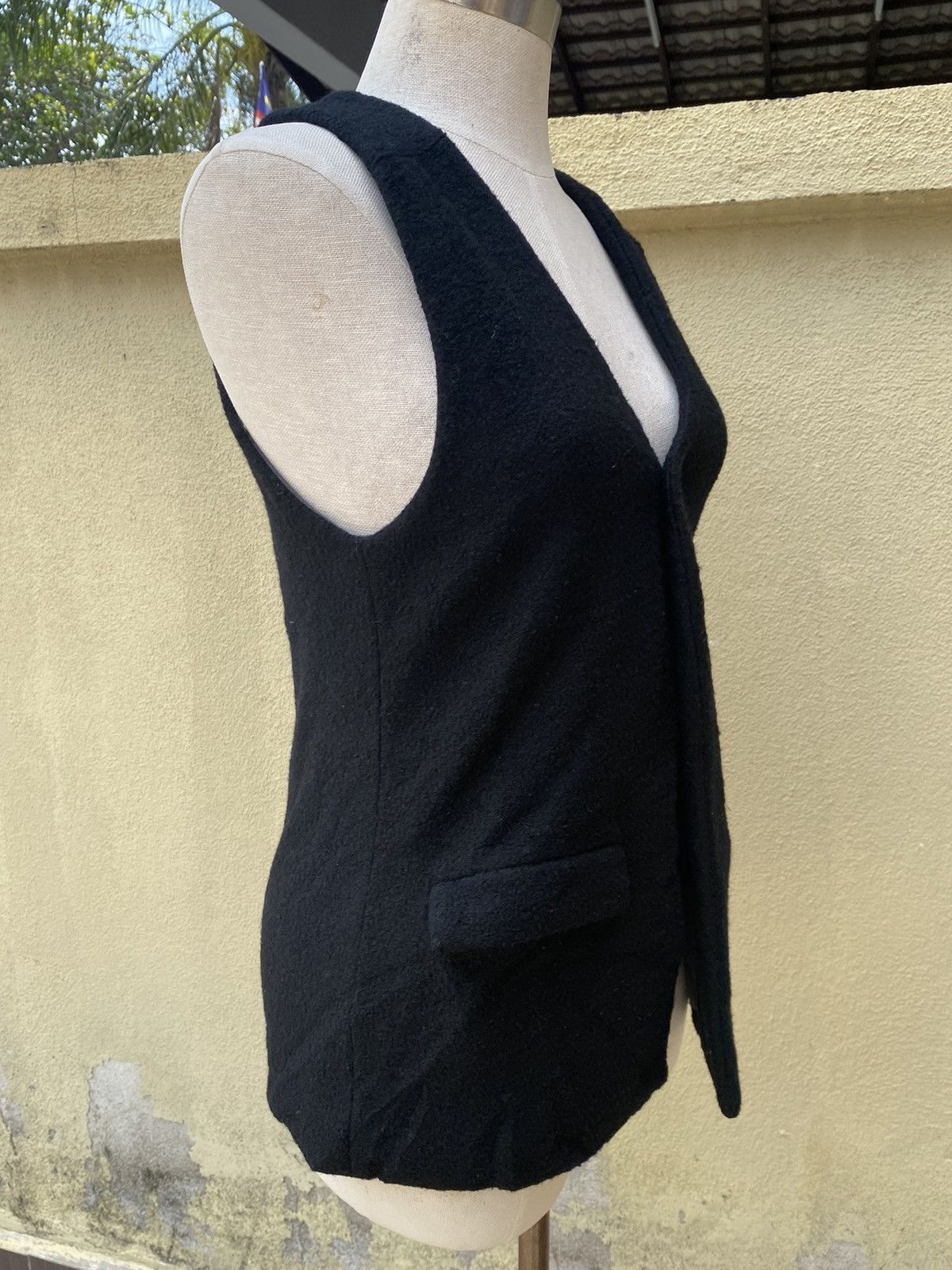 Chimala × Japanese Brand black wool waist vest Size S / US 4 / IT 40 - 5 Thumbnail