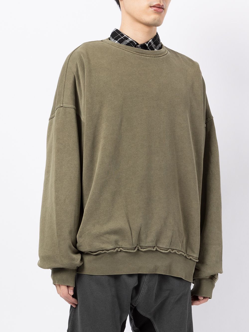 Haider Ackermann Khaki Double Layer Perth Sweatshirt Size US M / EU 48-50 / 2 - 4 Thumbnail