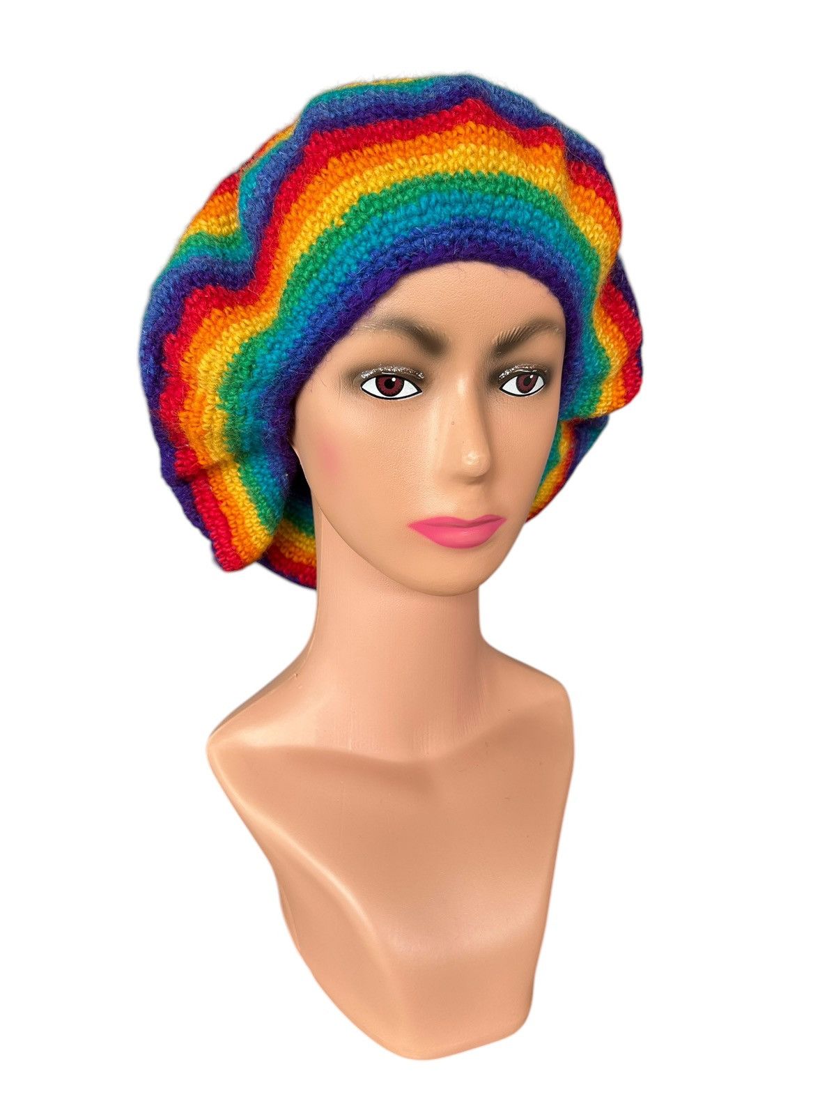 Japanese Brand × Kapital × Vintage Rare Natraj Hippies Style Crochet Knitted Big Hats Size ONE SIZE - 3 Thumbnail
