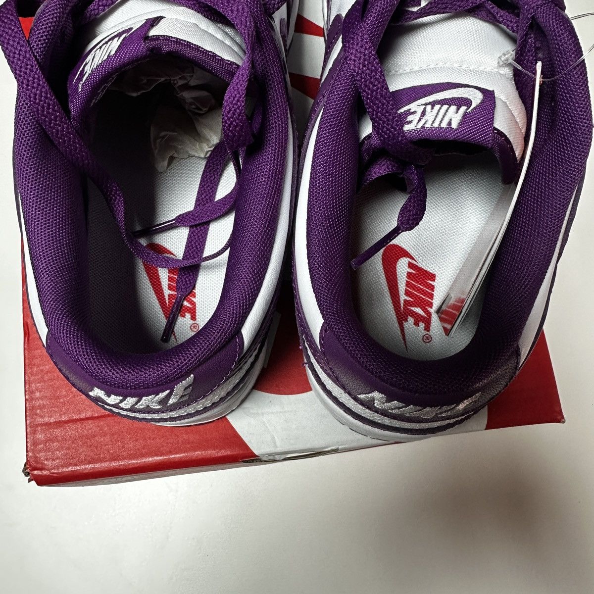 Nike **NEW** Size 10.5 US Men Nike DUNK LOW RETRO VIOTECH WHITE Size US 10.5 / EU 43-44 - 8 Thumbnail