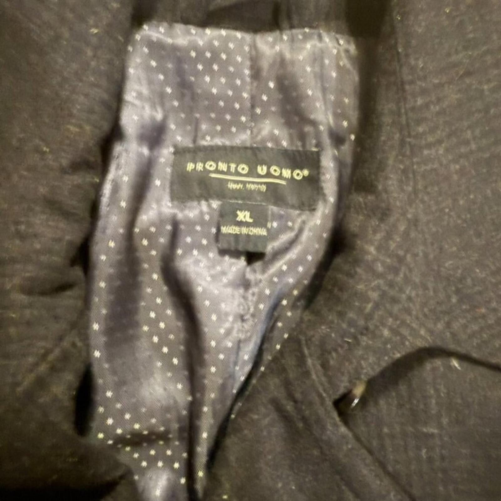 Pronto Uomo Beautiful and functional Navy Pea Coat Size US XL / EU 56 / 4 - 2 Thumbnail