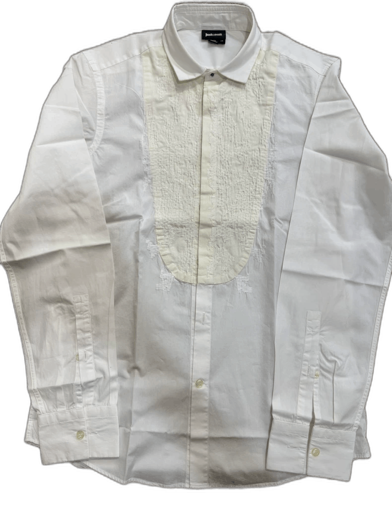 Just Cavalli Just Cavalli White Long Sleeve Shirt with Embroidery Size US L / EU 52-54 / 3 - 1 Thumbnail