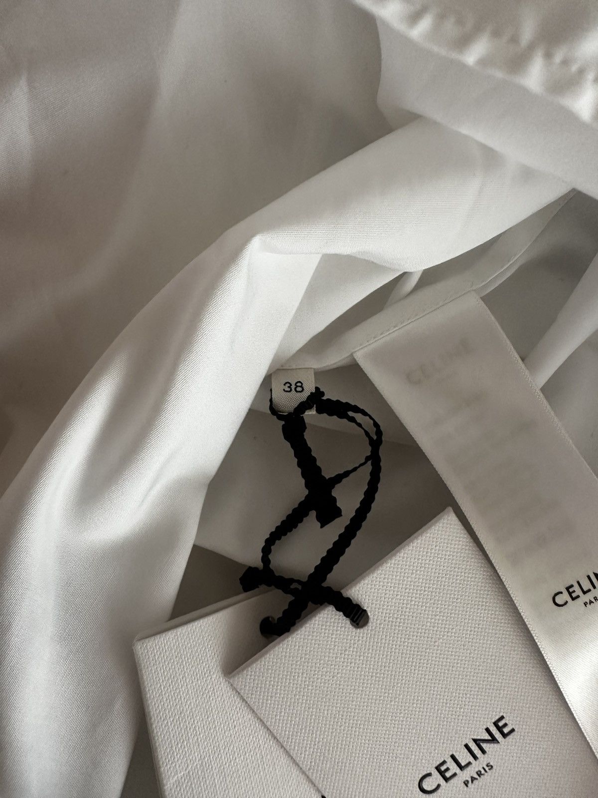 Celine 24SS Loose Shirt White Cotton Poplin Triomphe Sz 38 Size US S / EU 44-46 / 1 - 10 Thumbnail