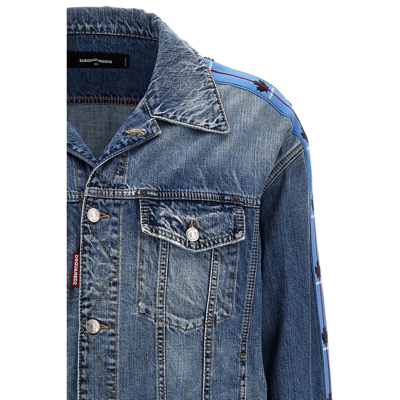 Dsquared2 DSQUARED2 Dan Blue Denim Jacket New & Authentic (Men's size: Size US L / EU 52-54 / 3 - 4 Thumbnail