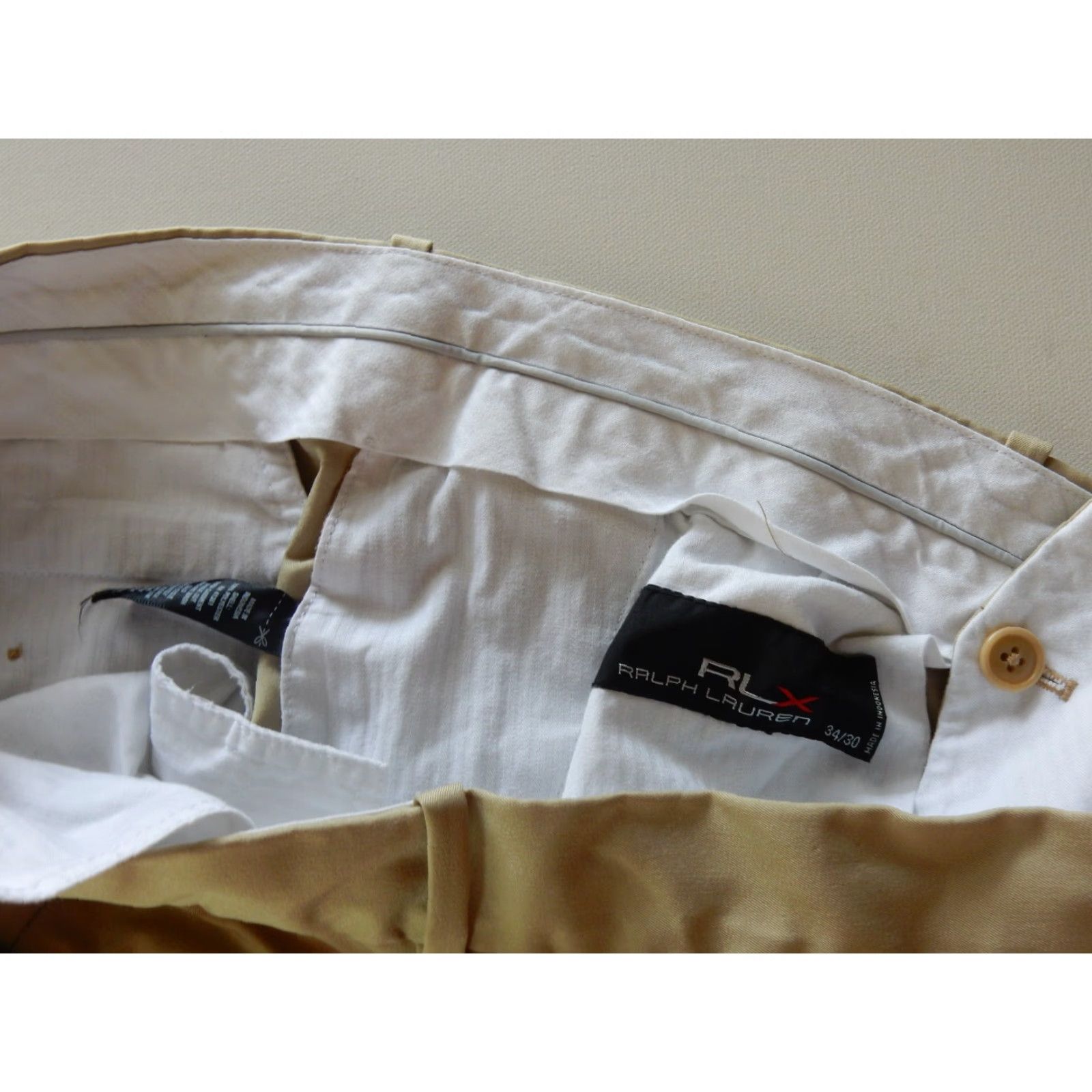 RLX Ralph Lauren RLX Pants Men Size 34x30 Beige Flat Front Khakis Golf Polyester Mens Size US 34 / EU 50 - 6 Thumbnail