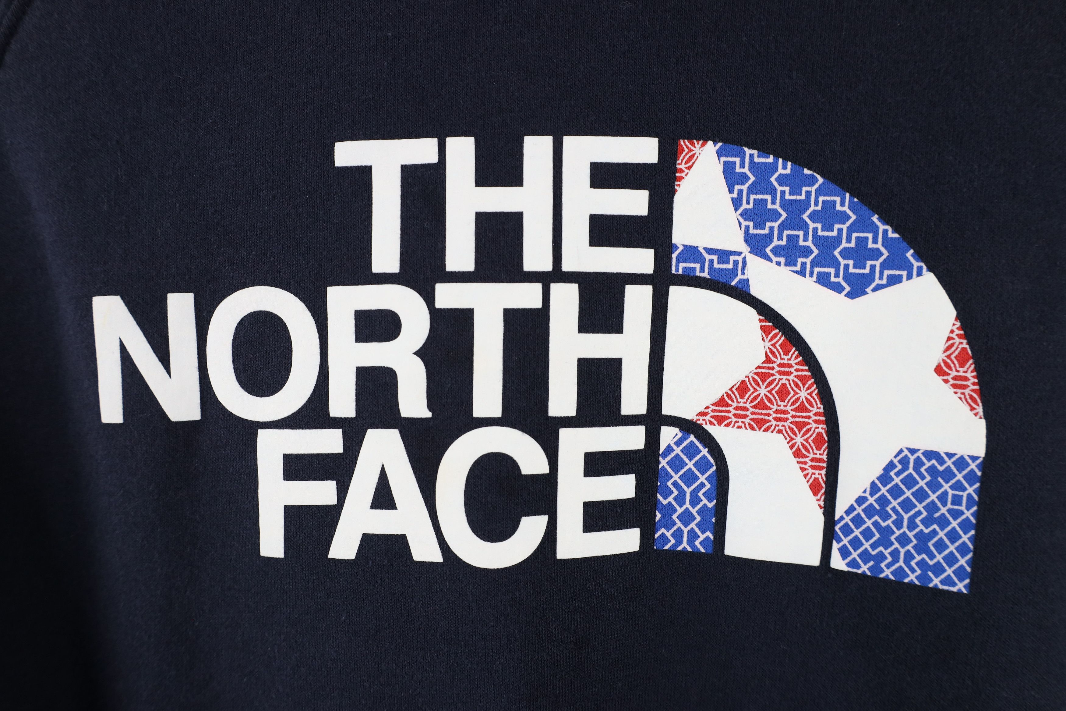The North Face × Vintage Vintage The North Face Spell Out Big Logo Star Hoodie Blue Size S / US 4 / IT 40 - 4 Thumbnail