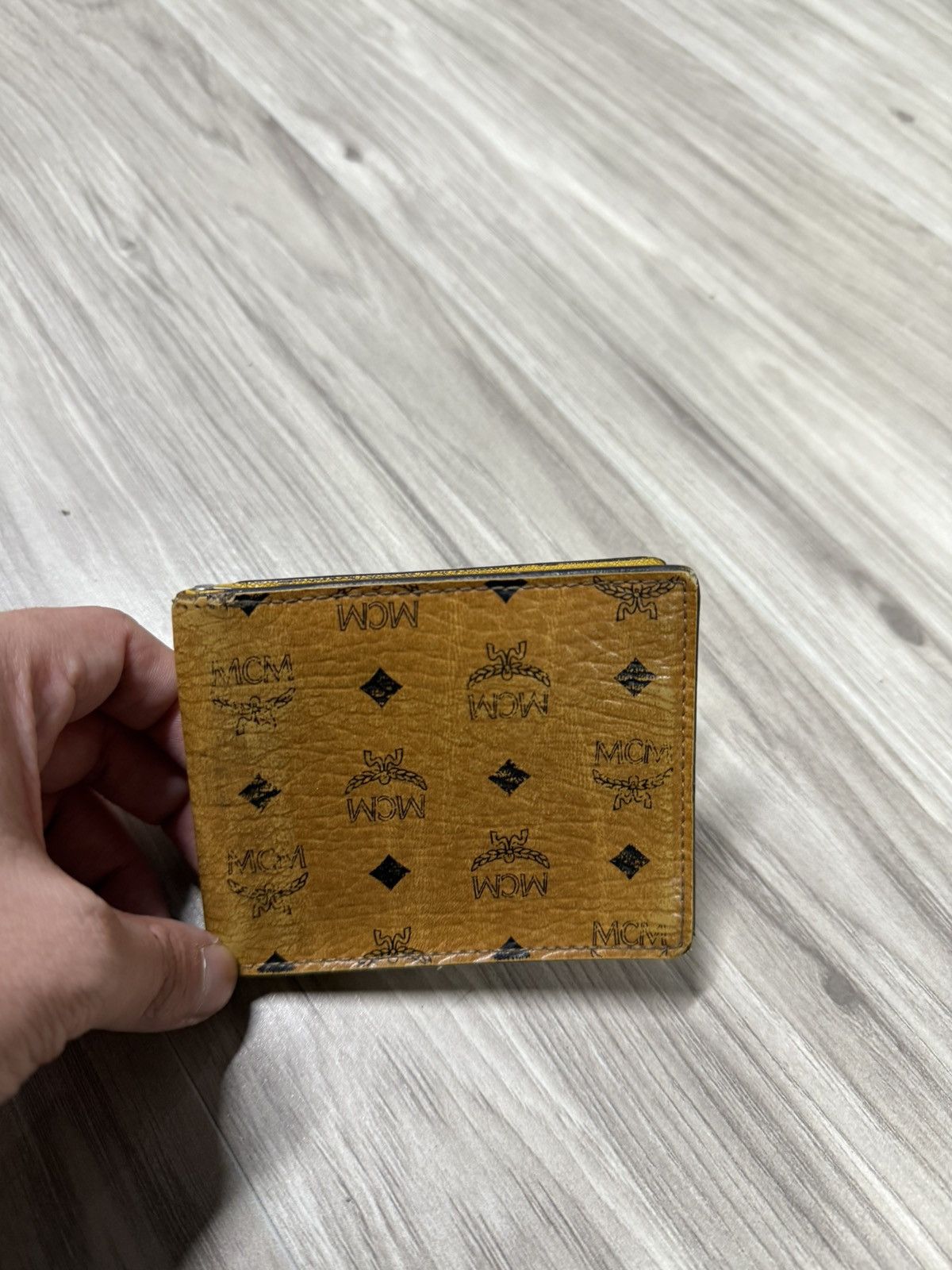 Mcm Monogram Leather Bifold Men’s Wallet Preowned