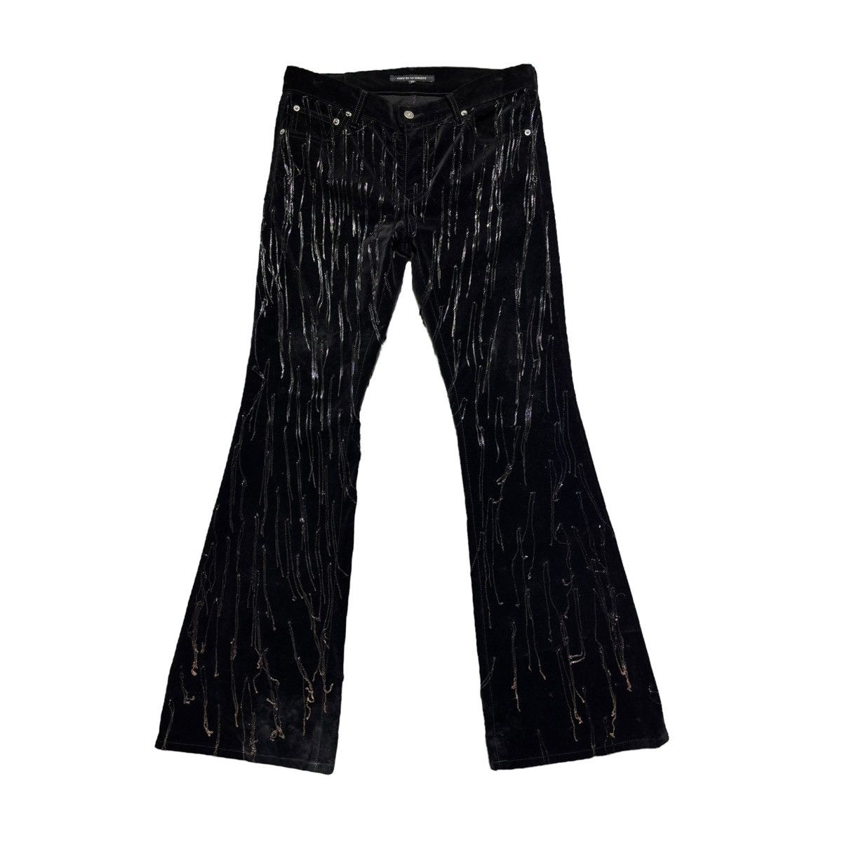 Cout de la Liberte $2,500 Jimmy stretch velvet flare trouser Size US 32 / EU 48 - 1 Thumbnail
