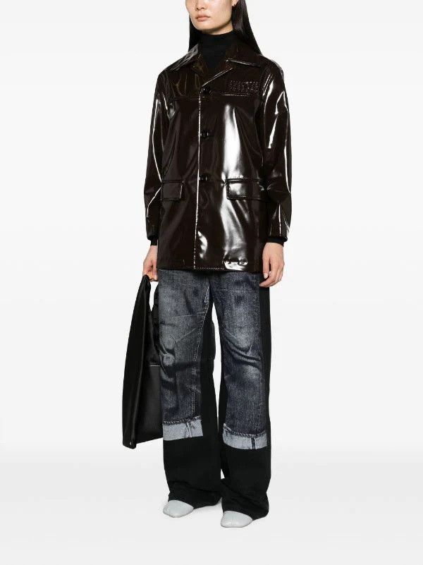 Maison Margiela !DS! SS23 Maison Margiela Faux Leather Brown Patent Jacket Size M / US 6-8 / IT 42-44 - 4 Thumbnail