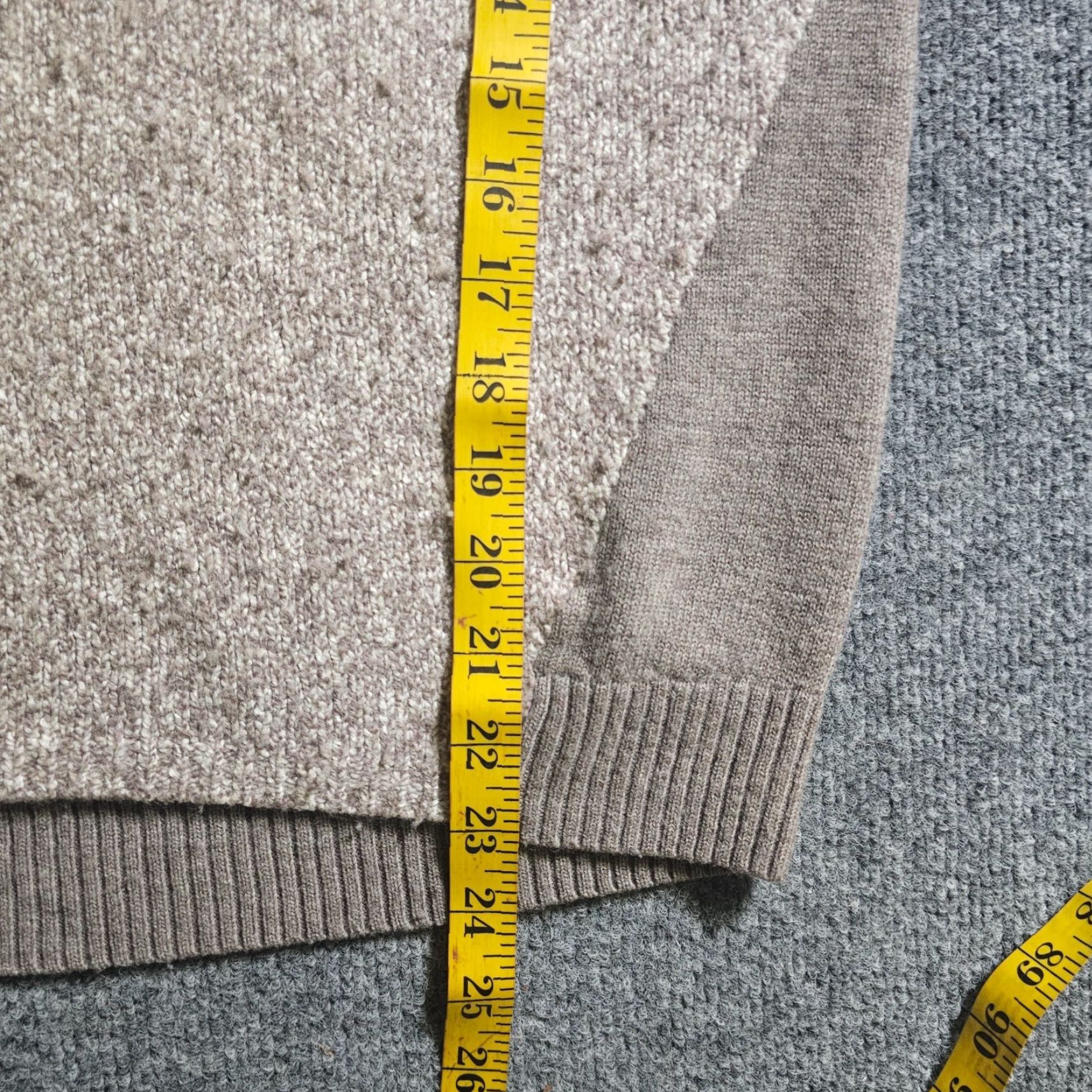 Athleta Athleta Sweater Top Womens Medium Beige Knit Wool Long Sleeve Texture Casual Size M / US 6-8 / IT 42-44 - 7 Thumbnail