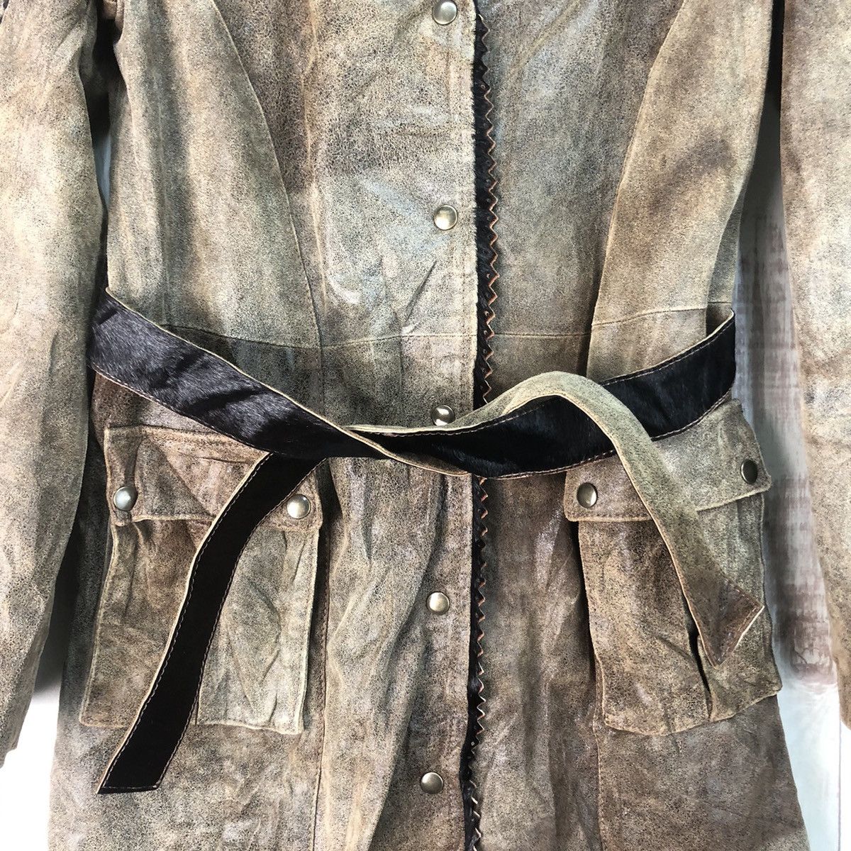 Genuine Leather × Vintage Vintage Pianca Leather Long Jacket Size S / US 4 / IT 40 - 12 Thumbnail