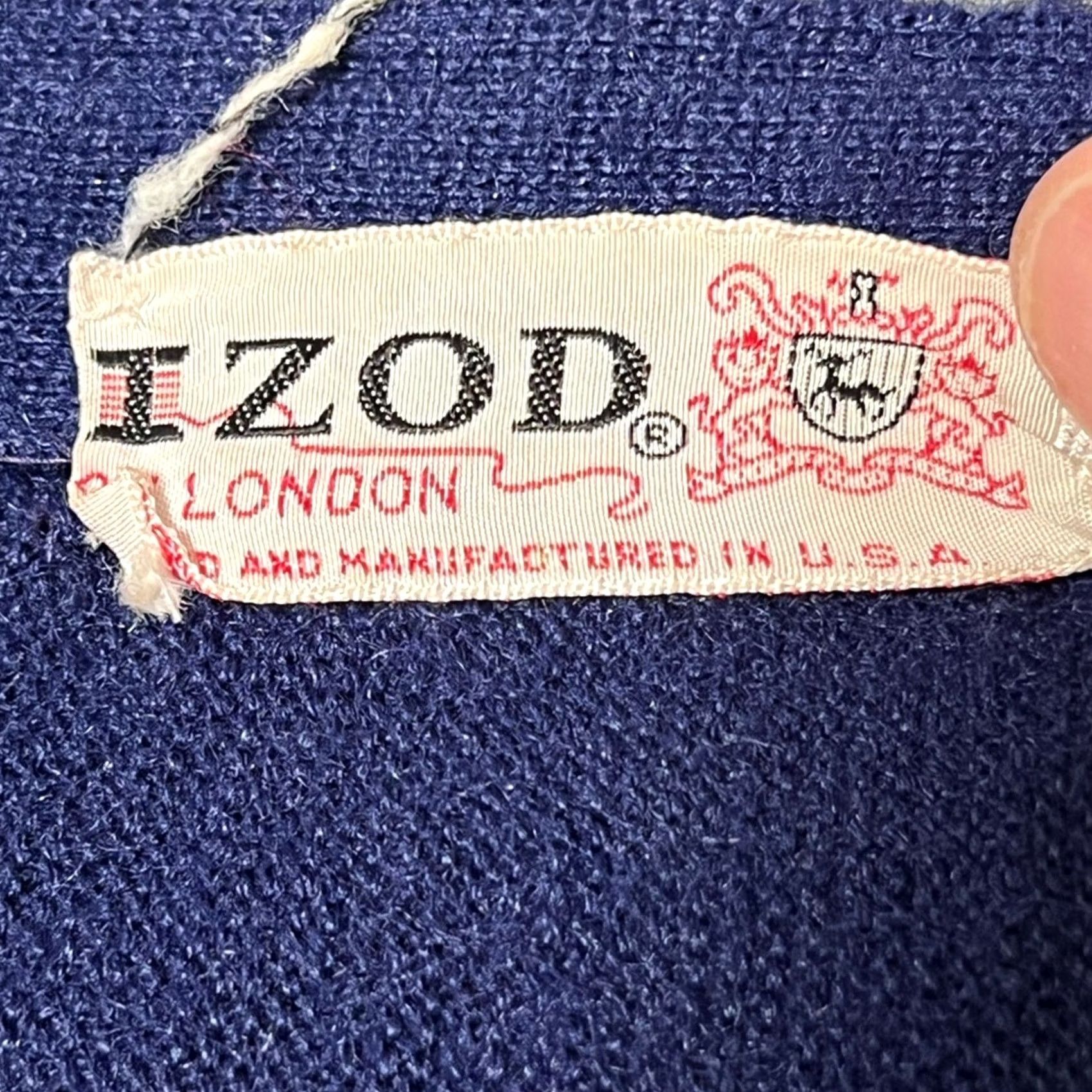Lacoste VINTAGE Lacoste Sweater Mens L Blue Izod Cardigan Orlon Acrylic Men Gator Golf 60s Size US L / EU 52-54 / 3 - 5 Thumbnail