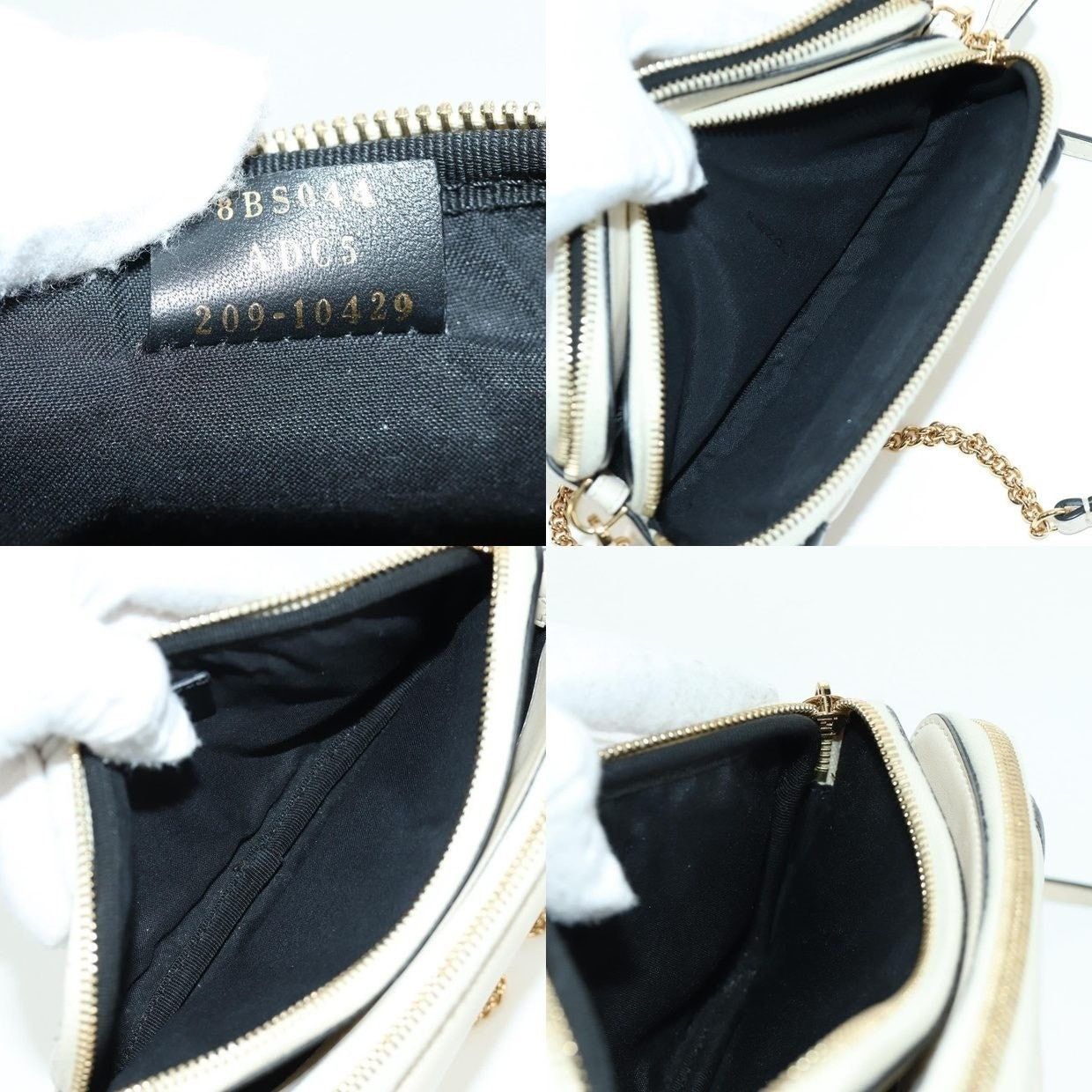 Fendi Fendi Leather Easy Baguette Chain Shoulder Bag Ivory Size ONE SIZE - 13 Thumbnail