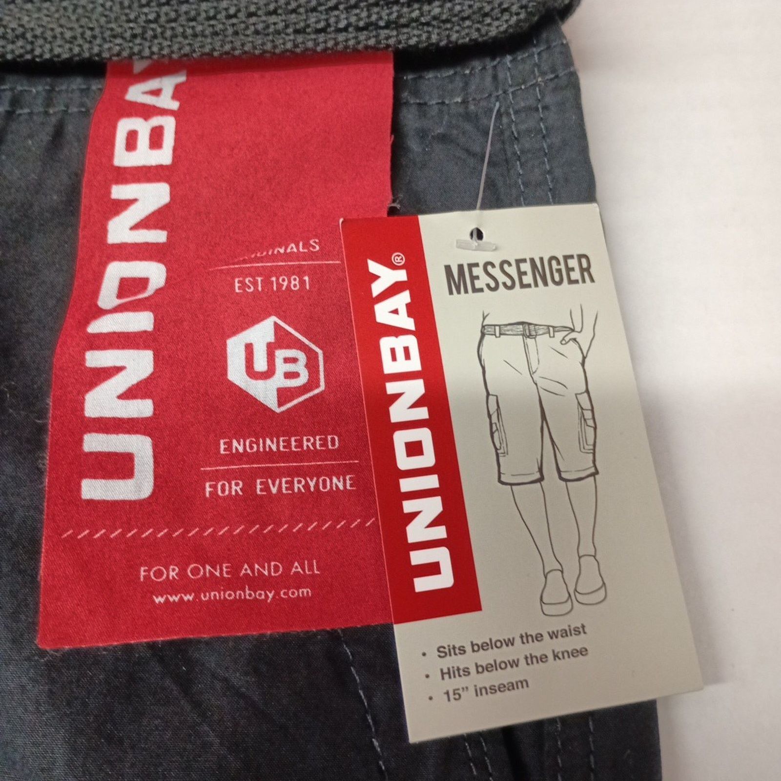 UNIONBAY Unionbay Men's Cordova Cargo Shorts Size 38 Black + Belt Size US 38 / EU 54 - 2 Thumbnail