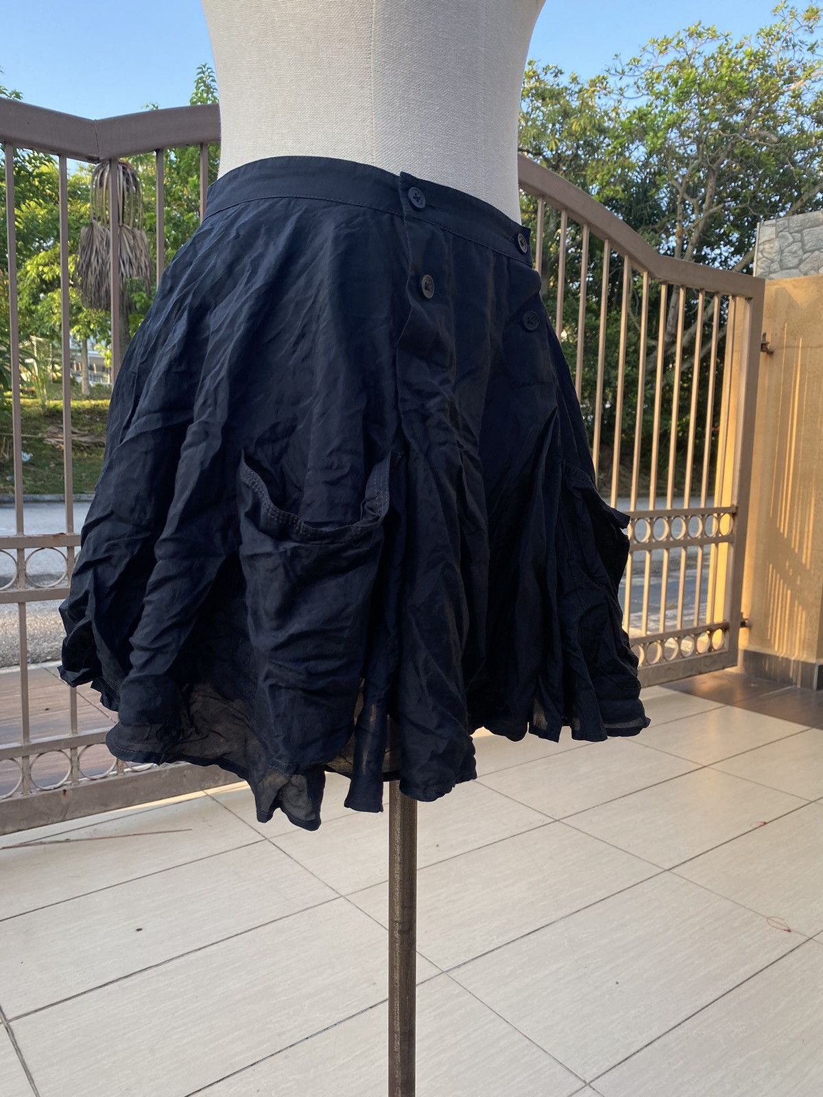 Diesel black silk cotton mini skirt Size 26" / US 2 / IT 38 - 4 Thumbnail