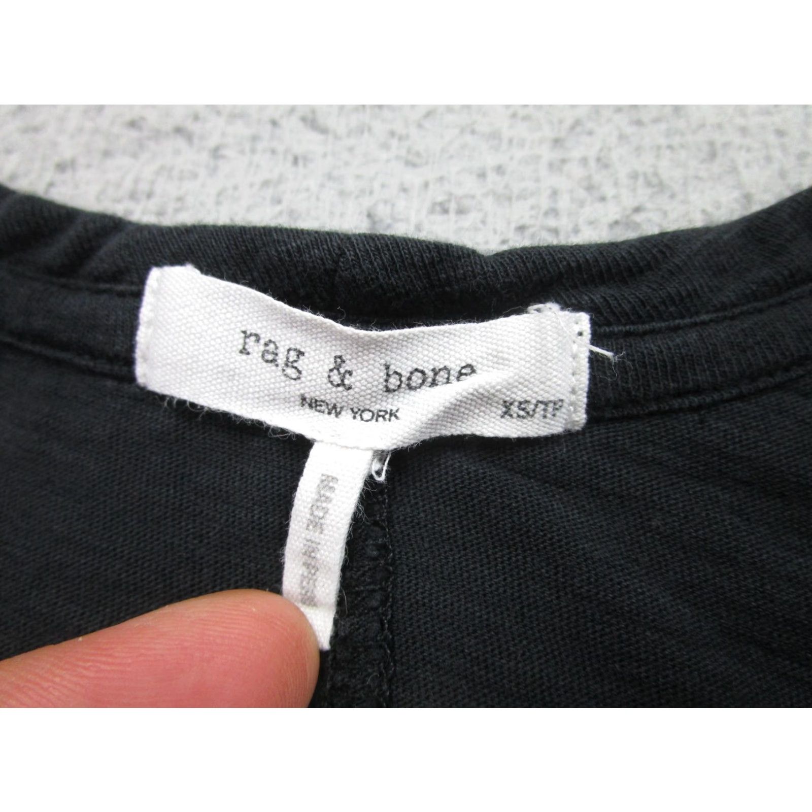 Rag & Bone Rag & Bone Tank Top Womens XS Black 100% Pima Cotton Scoop Neck Lightweight Size XS / US 0-2 / IT 36-38 - 3 Thumbnail