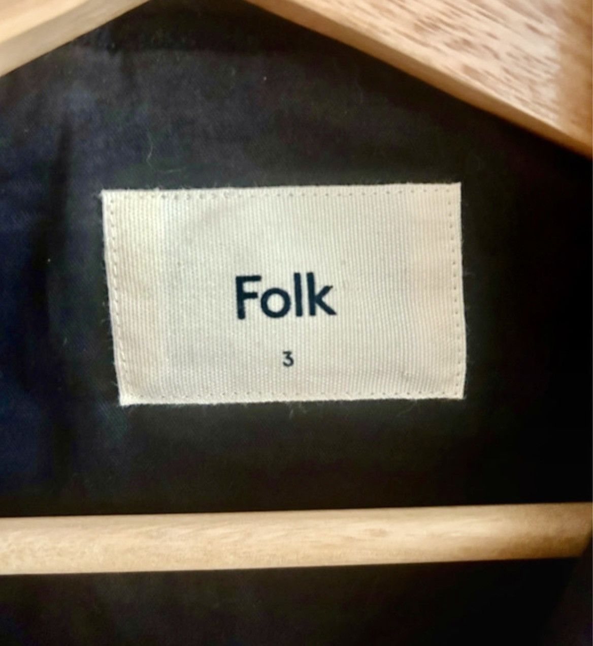 Folk Folk Warm Blazer M – Minimalist Wool Blend Jacket Navy Size 40S - 2 Thumbnail