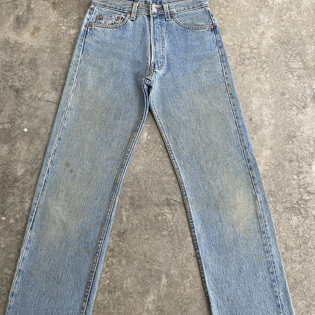 Levi's Vintage 1994 Levis 501 Light Blue Denim Jeans Size US 27 - 4 Thumbnail