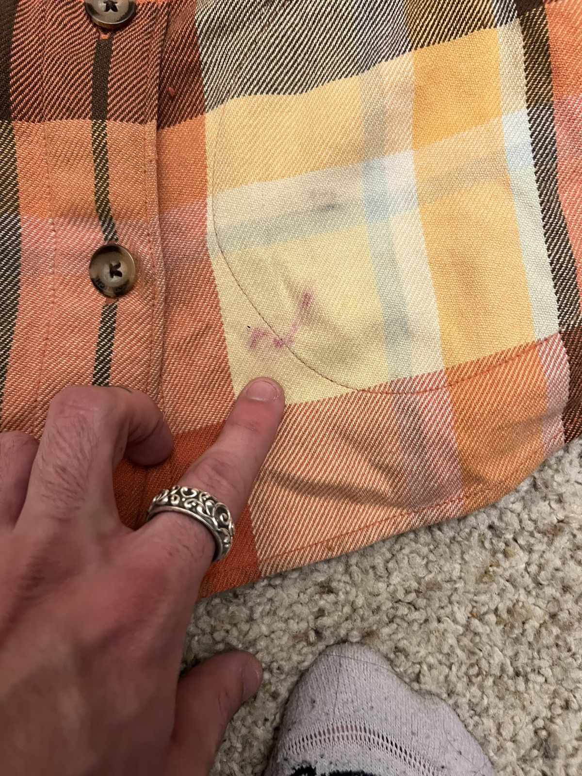 Vintage × Woolrich Woolen Mills Vintage Woolrich Oxbow orange tan plaid flannel Size US M / EU 48-50 / 2 - 5 Thumbnail