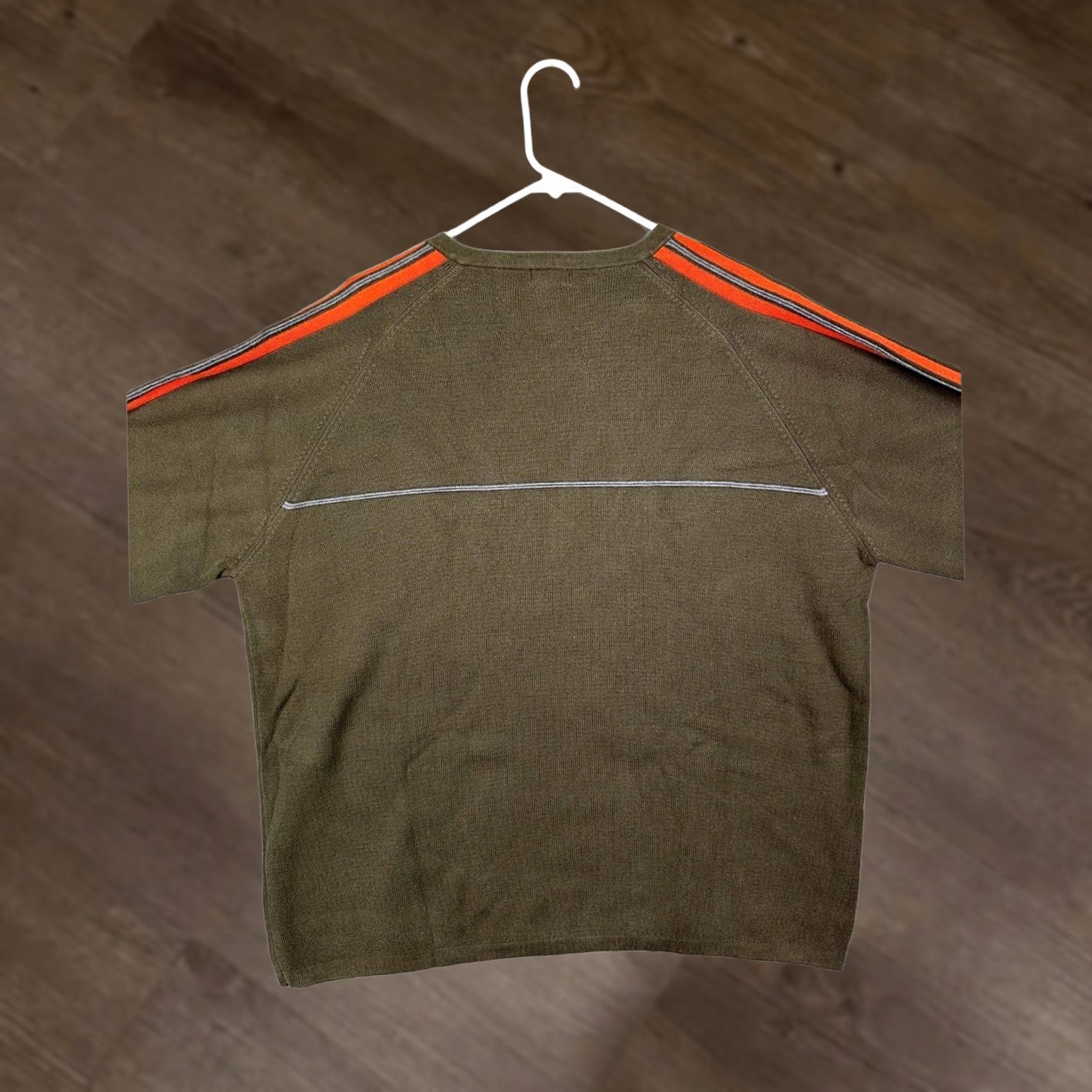 BKE BKE Sweatshirt Mens Large Olive Green Orange V-Neck Pullover Long Sleeve Shirt Size US L / EU 52-54 / 3 - 1 Thumbnail