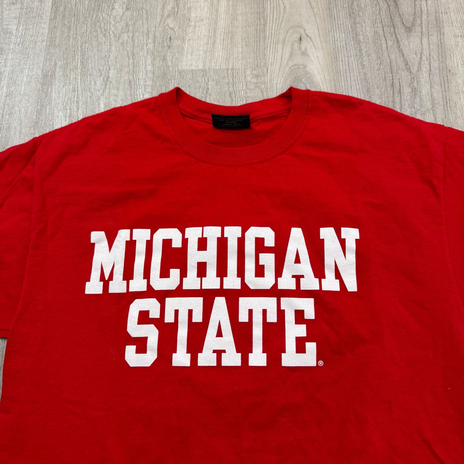 Vintage Vintage Michigan State Shirt Men's Large Red y2k Spellout Size US L / EU 52-54 / 3 - 3 Thumbnail