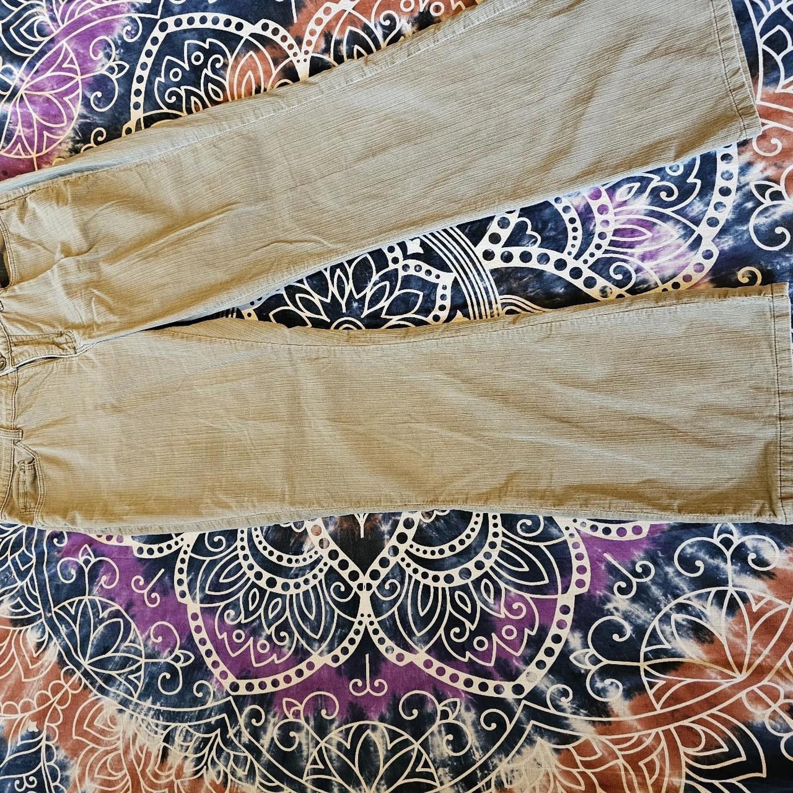 Lee Lee Women's Tan Corduroy Pants Size 36" / US 14 / IT 50 - 2 Thumbnail