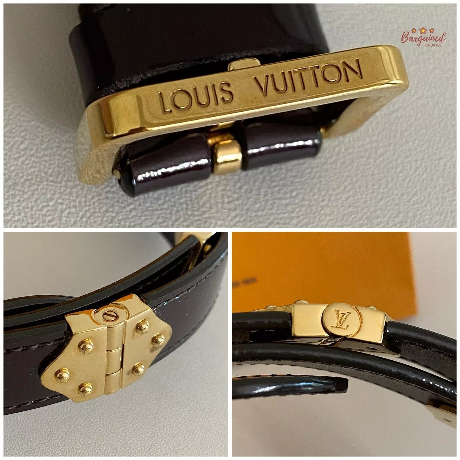 Louis Vuitton Louis Vuitton Amaranto Monogram Vernis Leather Gold Belt Size ONE SIZE - 12 Thumbnail