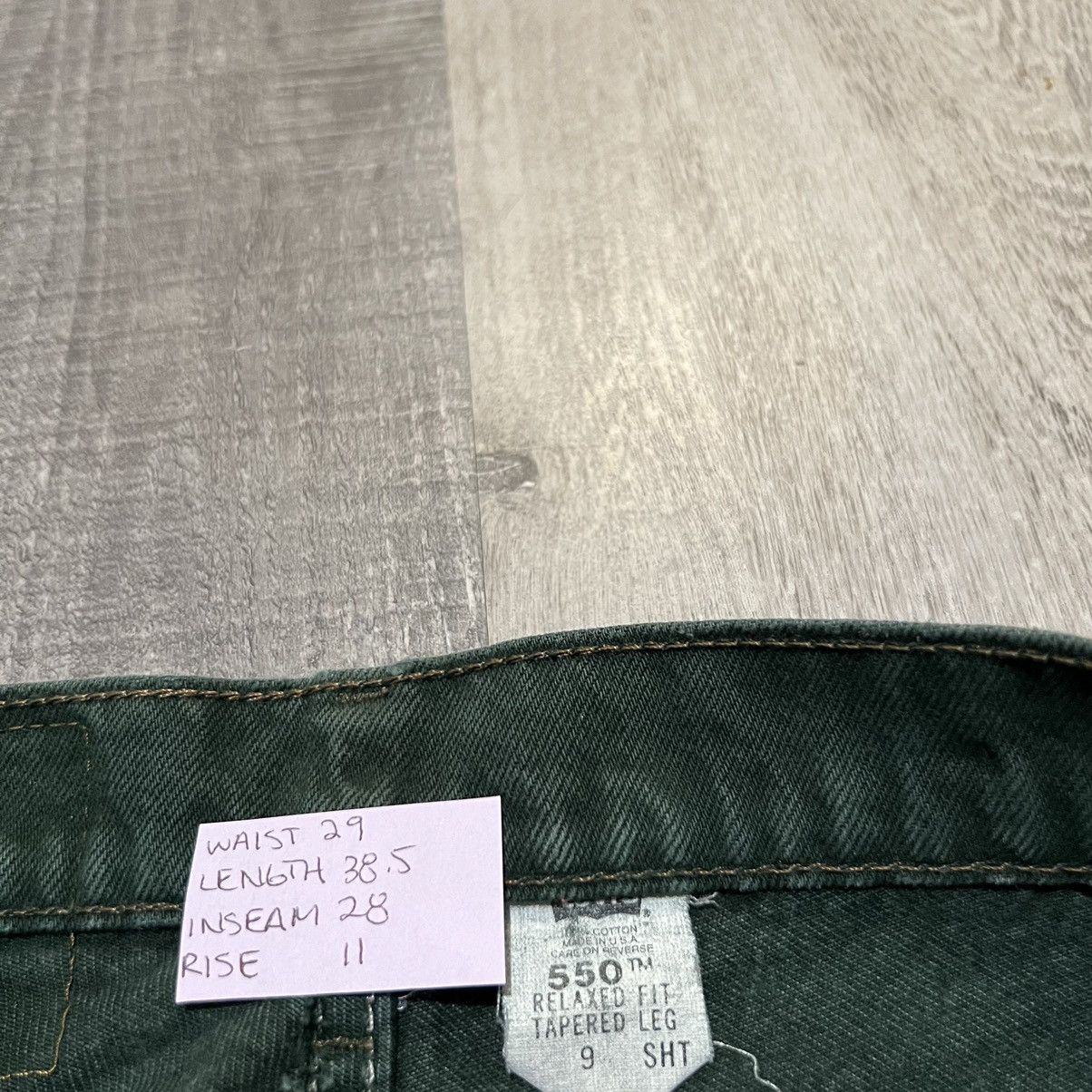 Levi's × Vintage VTG Levis 550 Dark Forest Green Relaxed Fit USA Denim Jeans Size US 29 - 6 Thumbnail