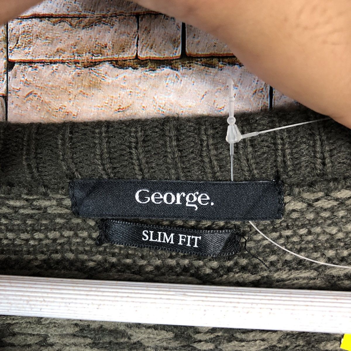 George × Homespun Knitwear × Japanese Brand George slim fit art design Brown Knitwear #A1102 Size US M / EU 48-50 / 2 - 9 Thumbnail
