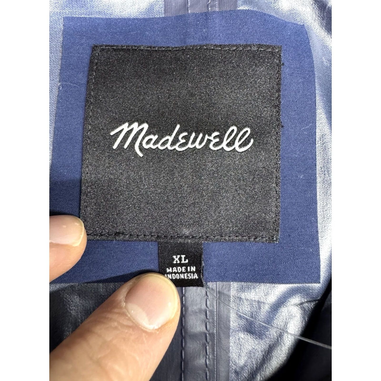 Madewell Madewell Raincoat Waterproof Hooded Raincloud Indigo Blue XL Women’s NWT Weatherproof Coat Size XL / US 12-14 / IT 48-50 - 3 Thumbnail