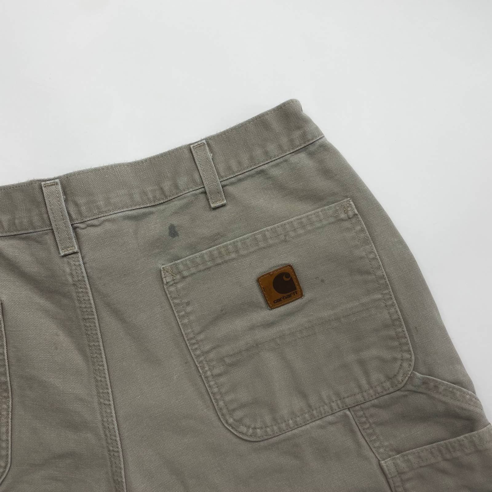 Carhartt × Carhartt Wip × Vintage Y2K Carhartt Workwear Utility Grey Dungaree Carpenter Pants Size US 36 / EU 52 - 2 Thumbnail