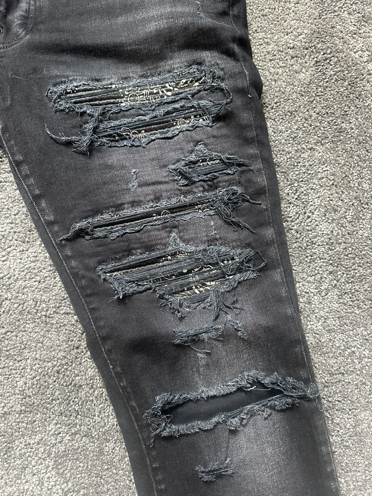 Amiri Amiri Bandana Thrasher Jeans Black Size US 34 / EU 50 - 3 Thumbnail