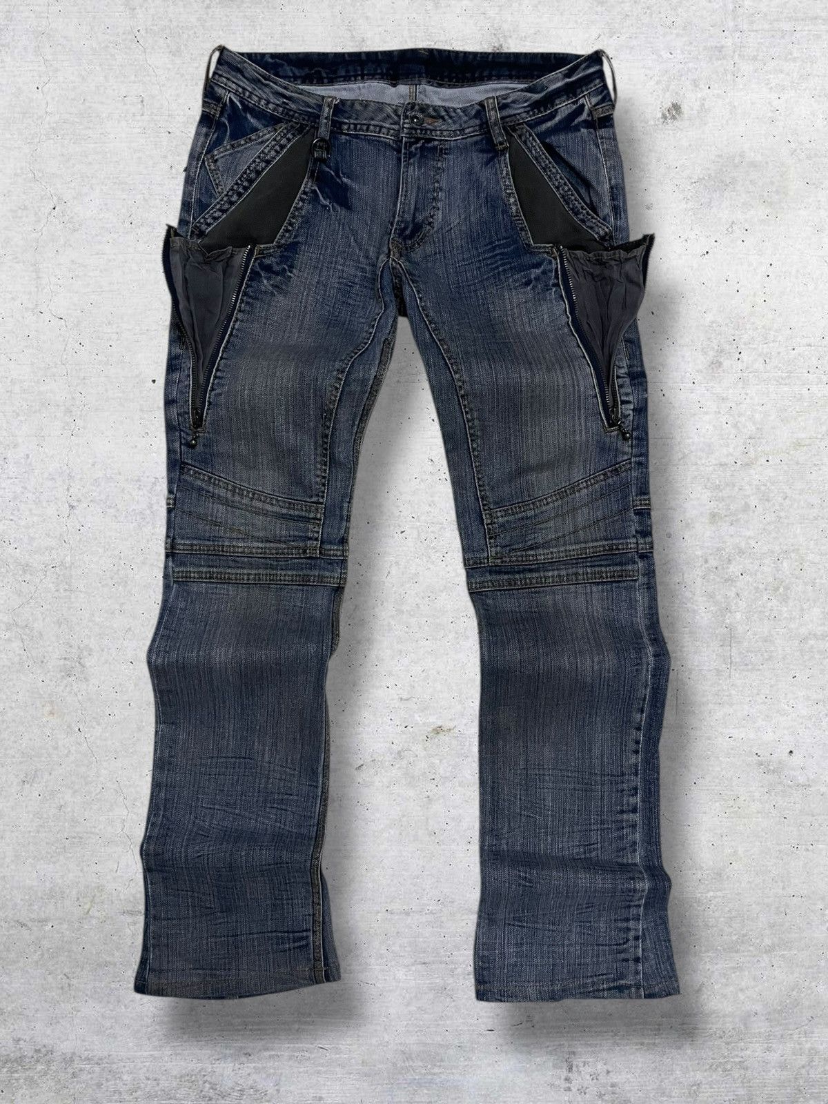 Japanese Brand VINTAGE NICOLE HIDEWAYS JAPAN DESIGNER BIKERSTYLE PUNK DENIM Size US 32 / EU 48 - 7 Thumbnail