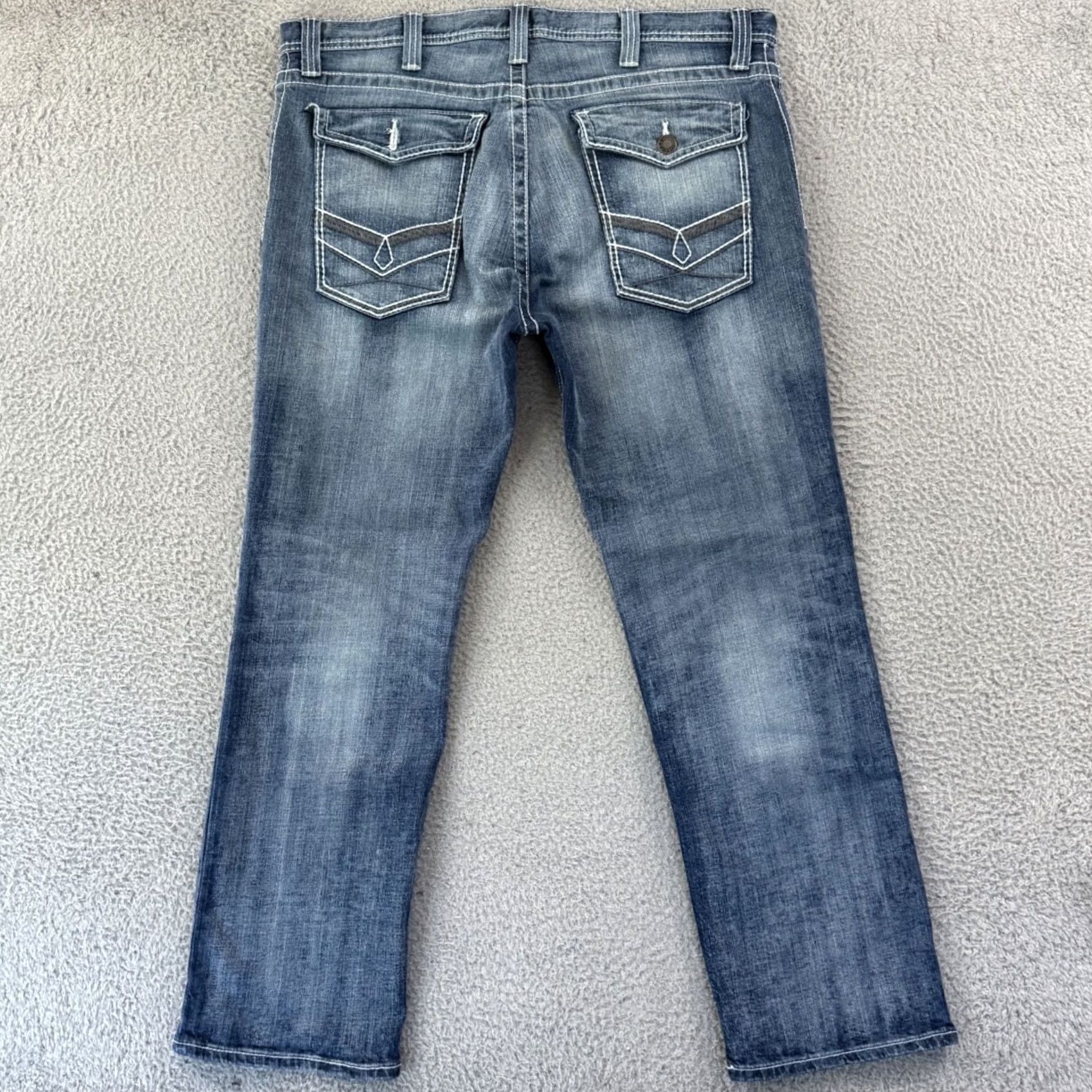 Decree Decree Jeans Mens 38x30 Blue Washed Denim Bootcut Cowboy Western Outdoor Jeans Mens Regular 38x30 Blue Denim Bootcut Cowboy Western Outdoor Size US 38 / EU 54 - 7 Thumbnail