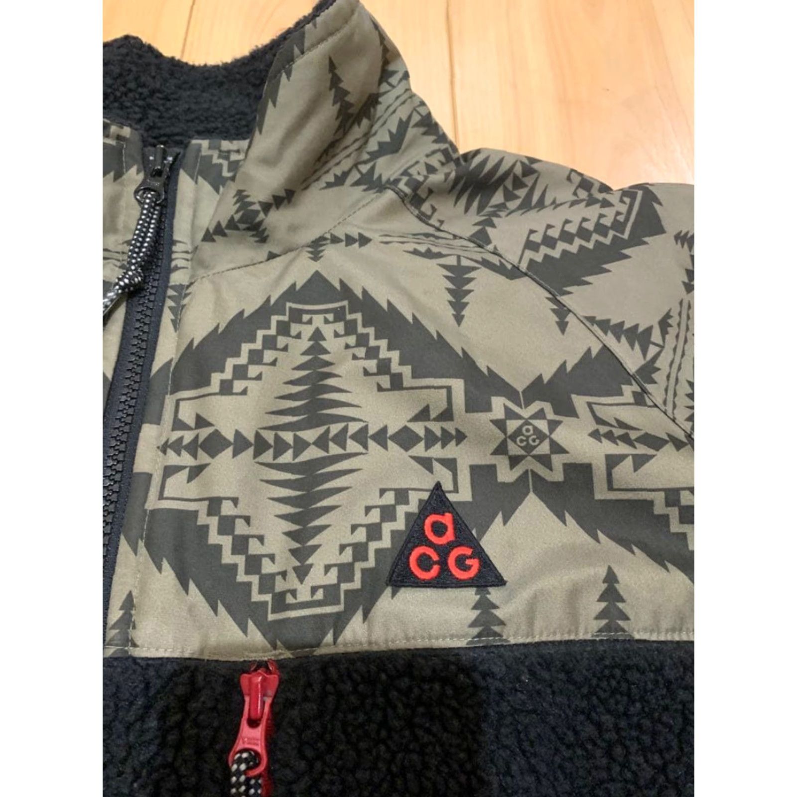 Nike Nike ACG Pendleton Fleece Boa Jacket Black Red Green M Men's Jacket Size US M / EU 48-50 / 2 - 3 Thumbnail