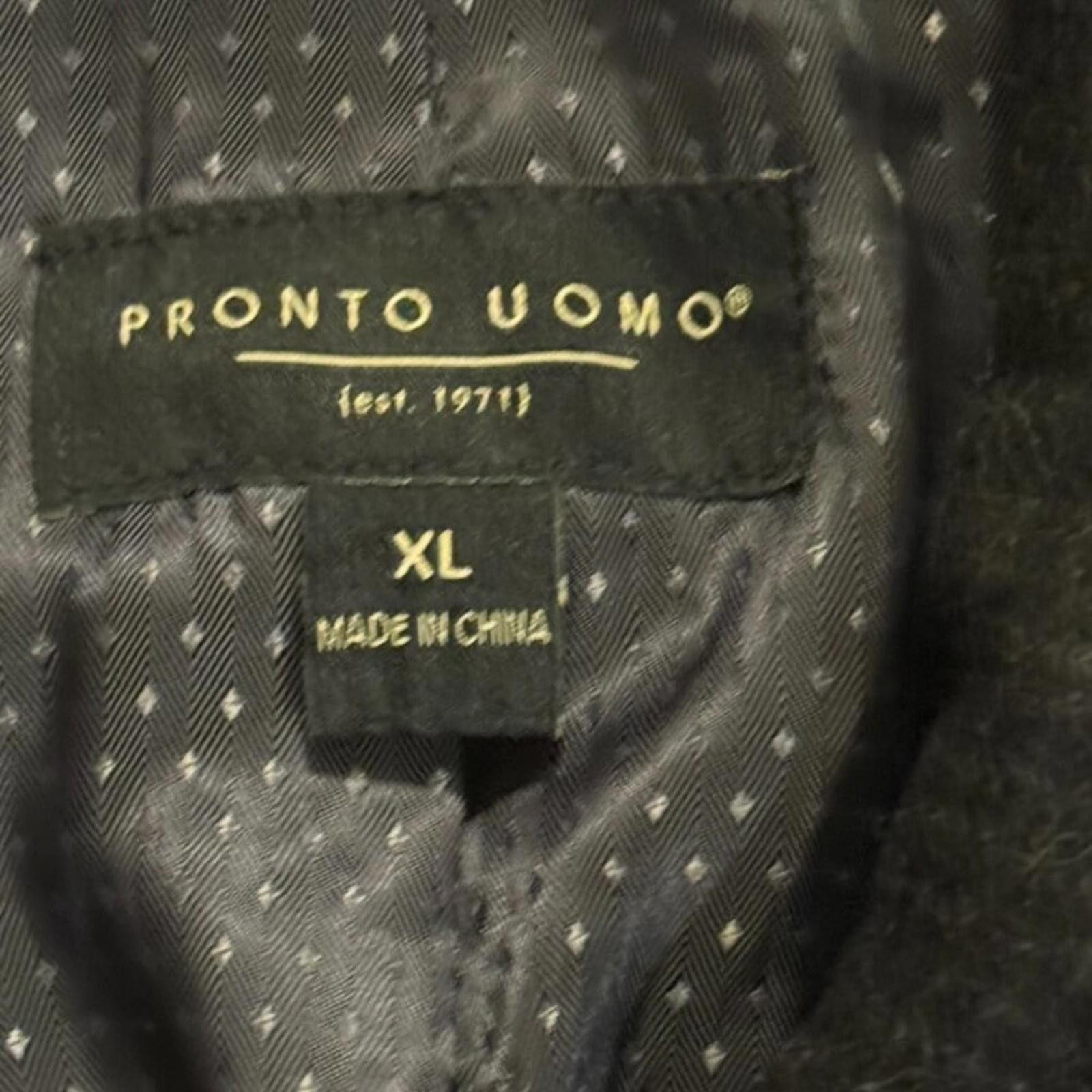 Pronto Uomo Beautiful and functional Navy Pea Coat Size US XL / EU 56 / 4 - 3 Thumbnail