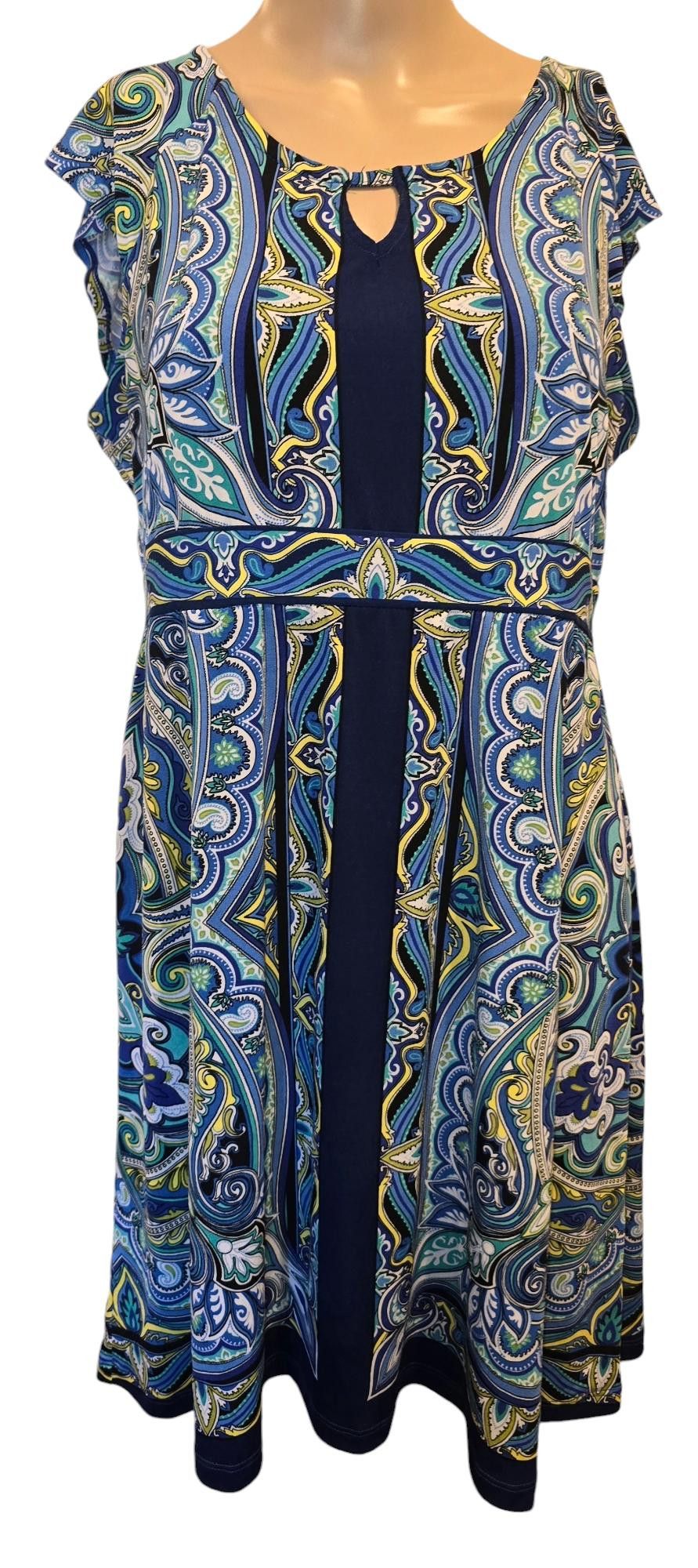 Apt. 9 Elegant Floral Print Dress with Keyhole Detail Size L / US 10 / IT 46 - 1 Thumbnail