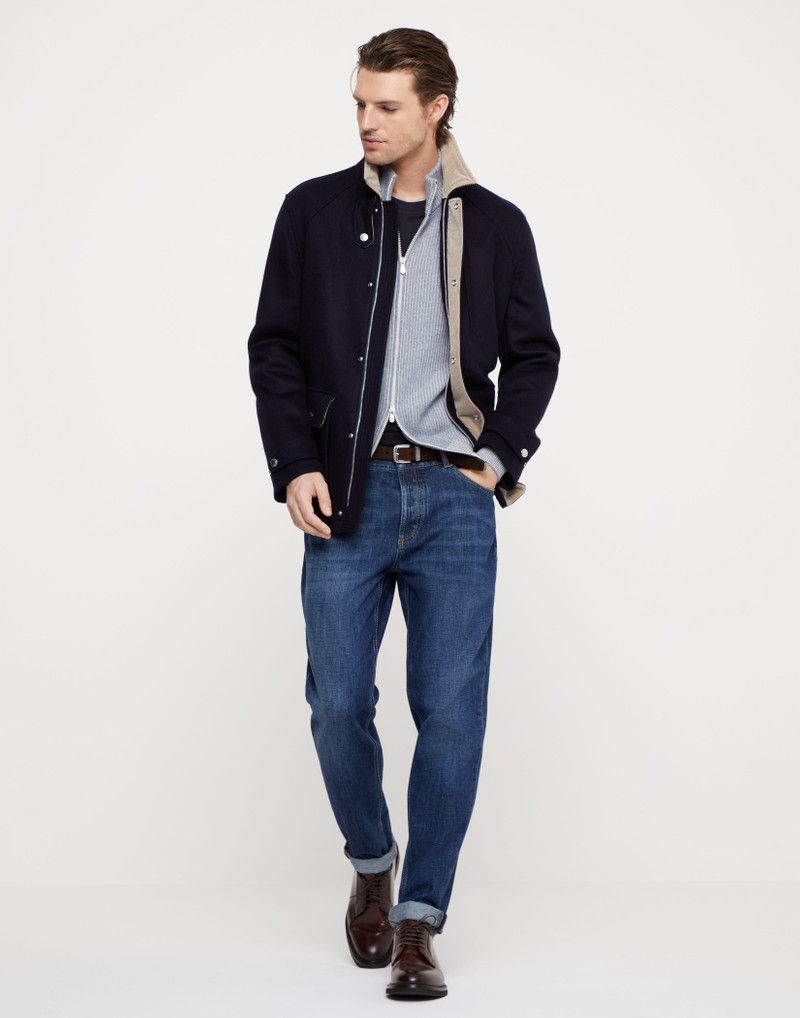 Brunello Cucinelli o1w1db10326 Jacket in Open Blue Size US XL / EU 56 / 4 - 4 Thumbnail