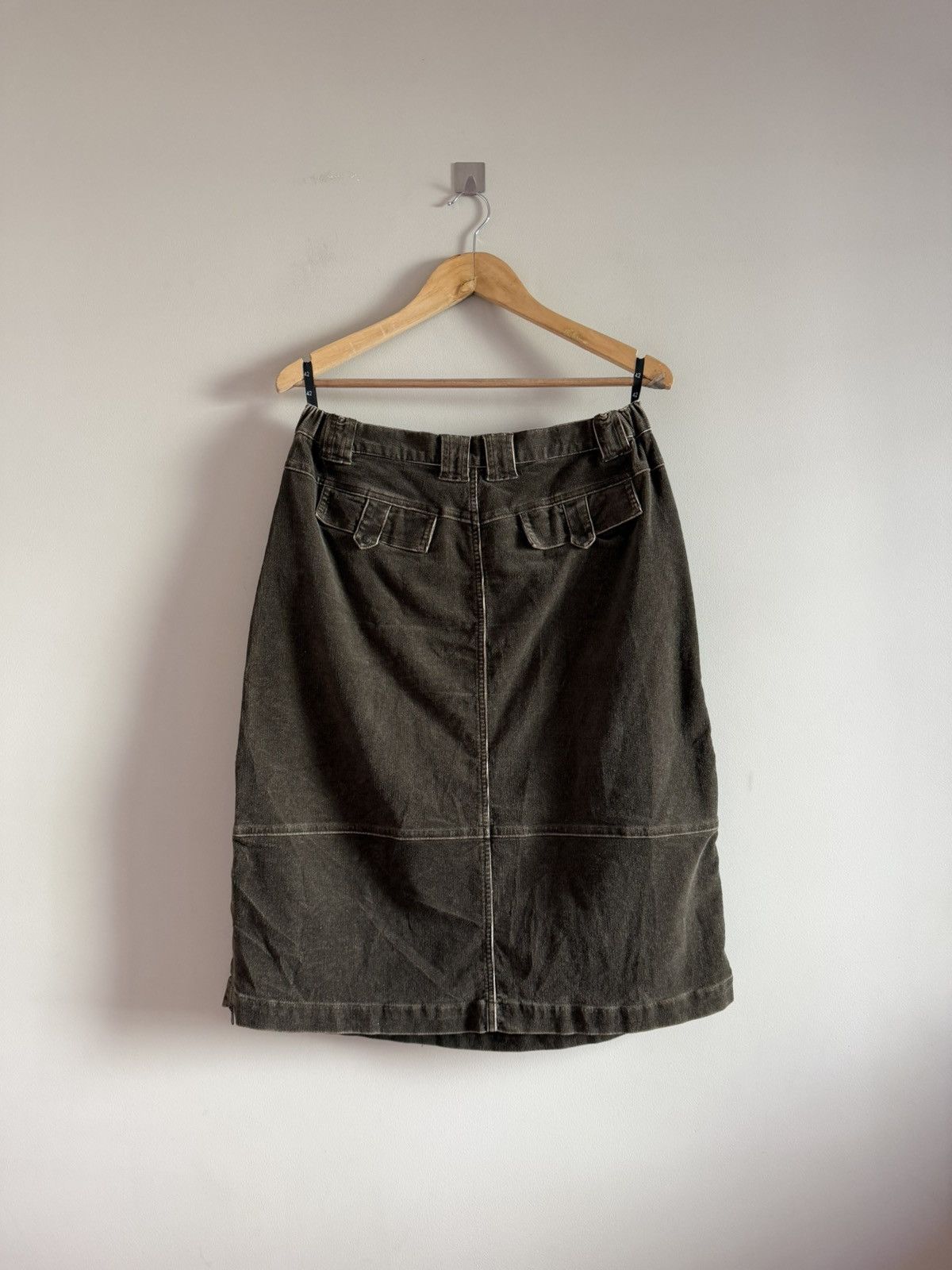 Vintage Corduroy Zip Midi Skirt Size 28" / US 6 / IT 42 - 6 Thumbnail