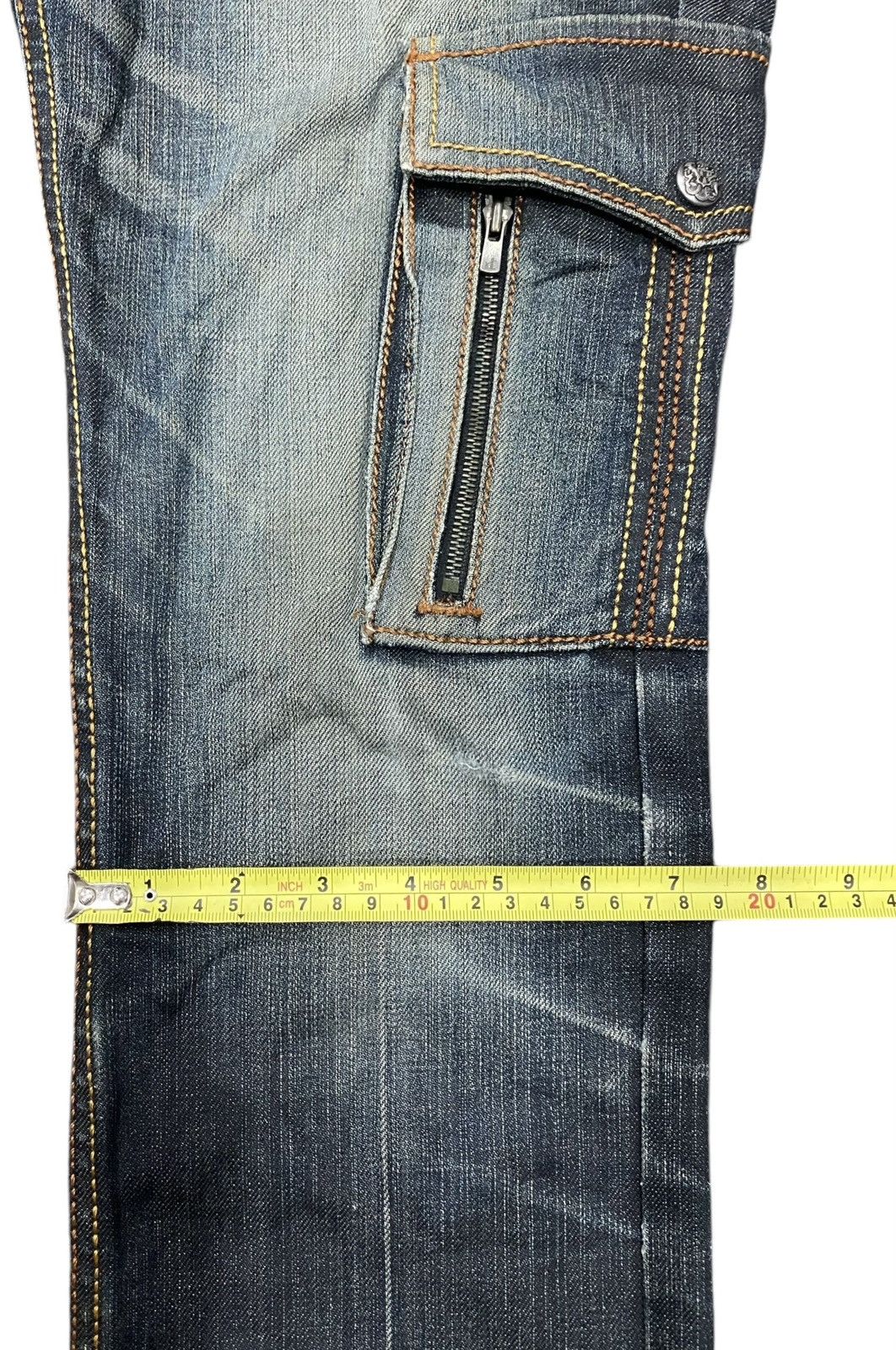 Japanese Brand Rare SCHLUSSEL Skinny Cargo Pant Size US 31 - 17 Thumbnail