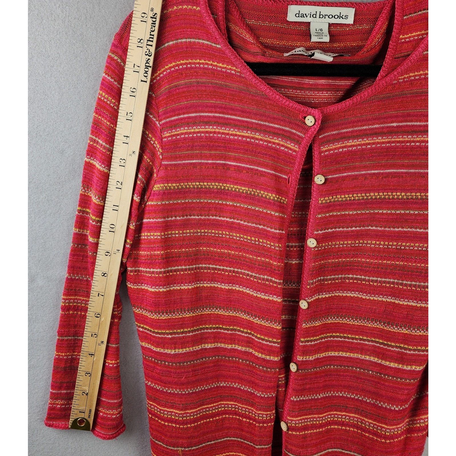 Other David Brooks Large Red Button Cardigan +Tank Top 2-Piece Set Size L / US 10 / IT 46 - 7 Thumbnail