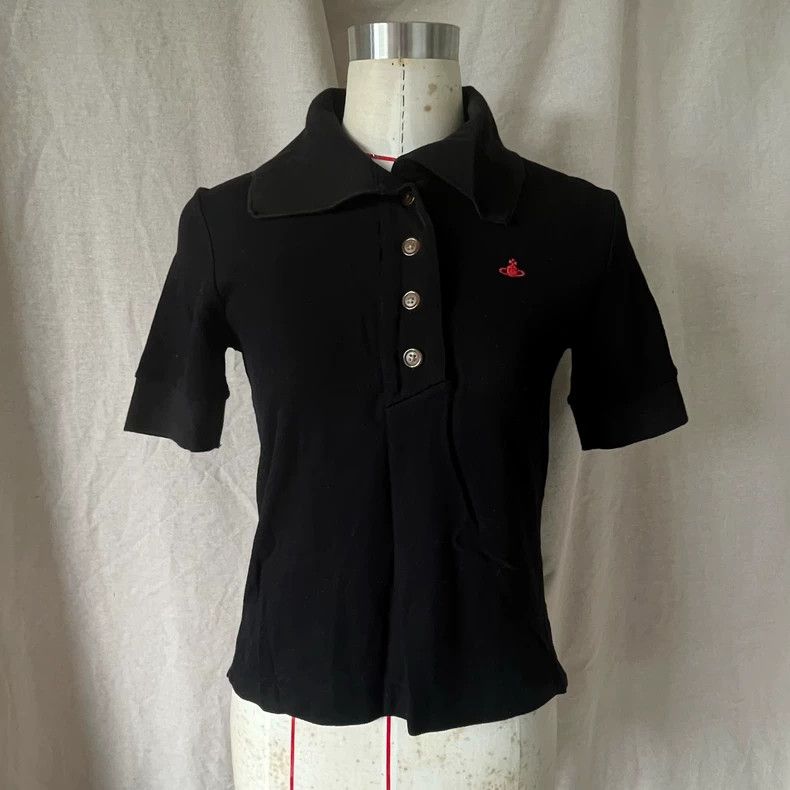 Vivienne Westwood Vivienne Westwood size3 Polo shirt Saturn embroidered logo Size L / US 10 / IT 46 - 1 Thumbnail