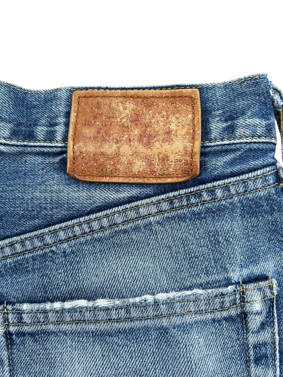 Kapital Thrashed Vintage Levis Big E Selvedge Denim Jeans Size US 31 - 15 Thumbnail