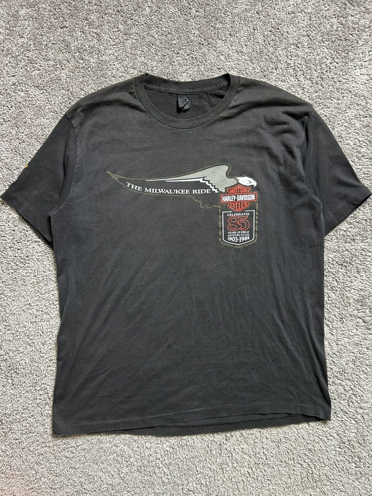 Vintage Vintage 80s Harley Milwaukee Ride Tee Made in USA Single Size US XXL / EU 58 / 5 - 1 Thumbnail