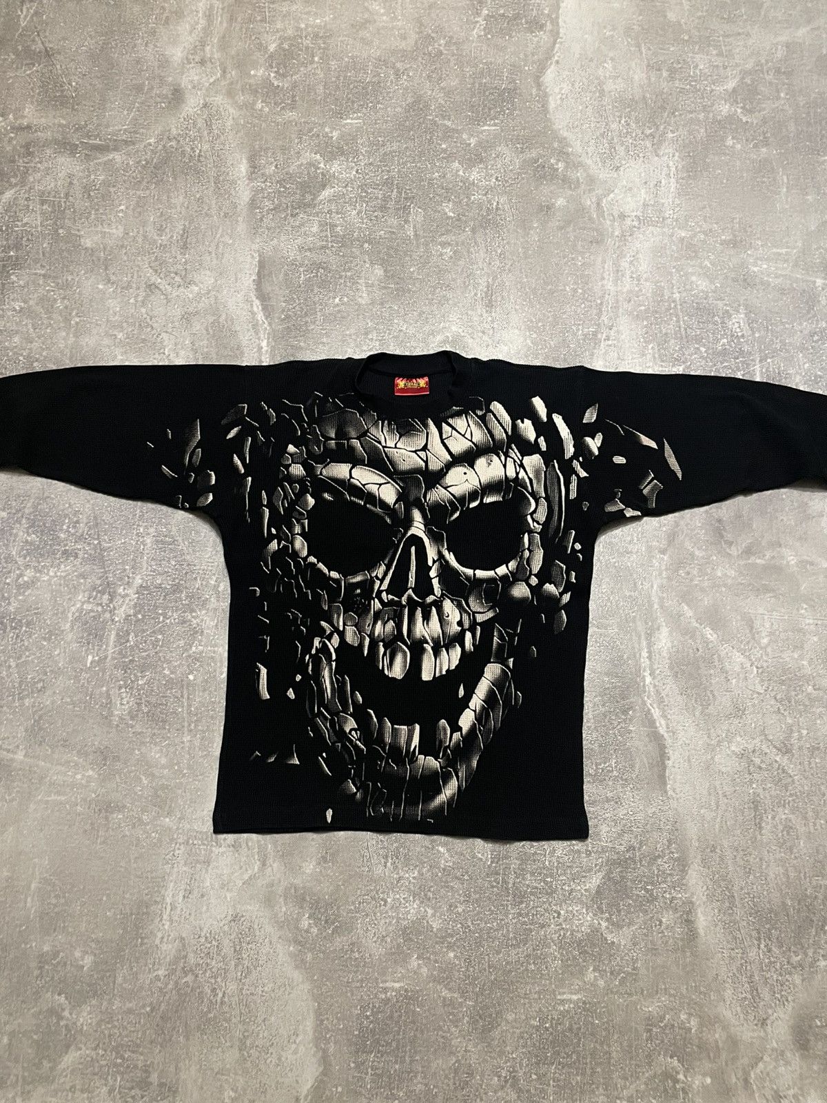 If Six Was Nine Vintage Affliction Style Skull Sweatshirt - Size M Size US M / EU 48-50 / 2 - 6 Thumbnail