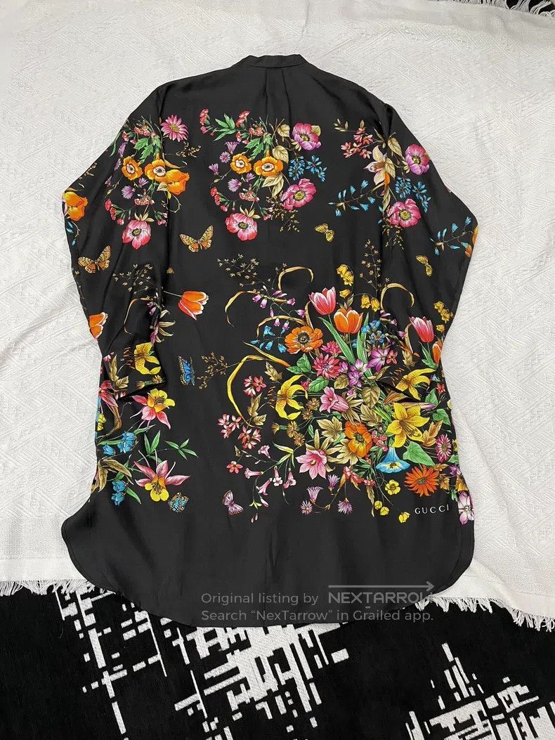 Gucci Gucci Silk floral printed shirt Size XS / US 0-2 / IT 36-38 - 3 Thumbnail