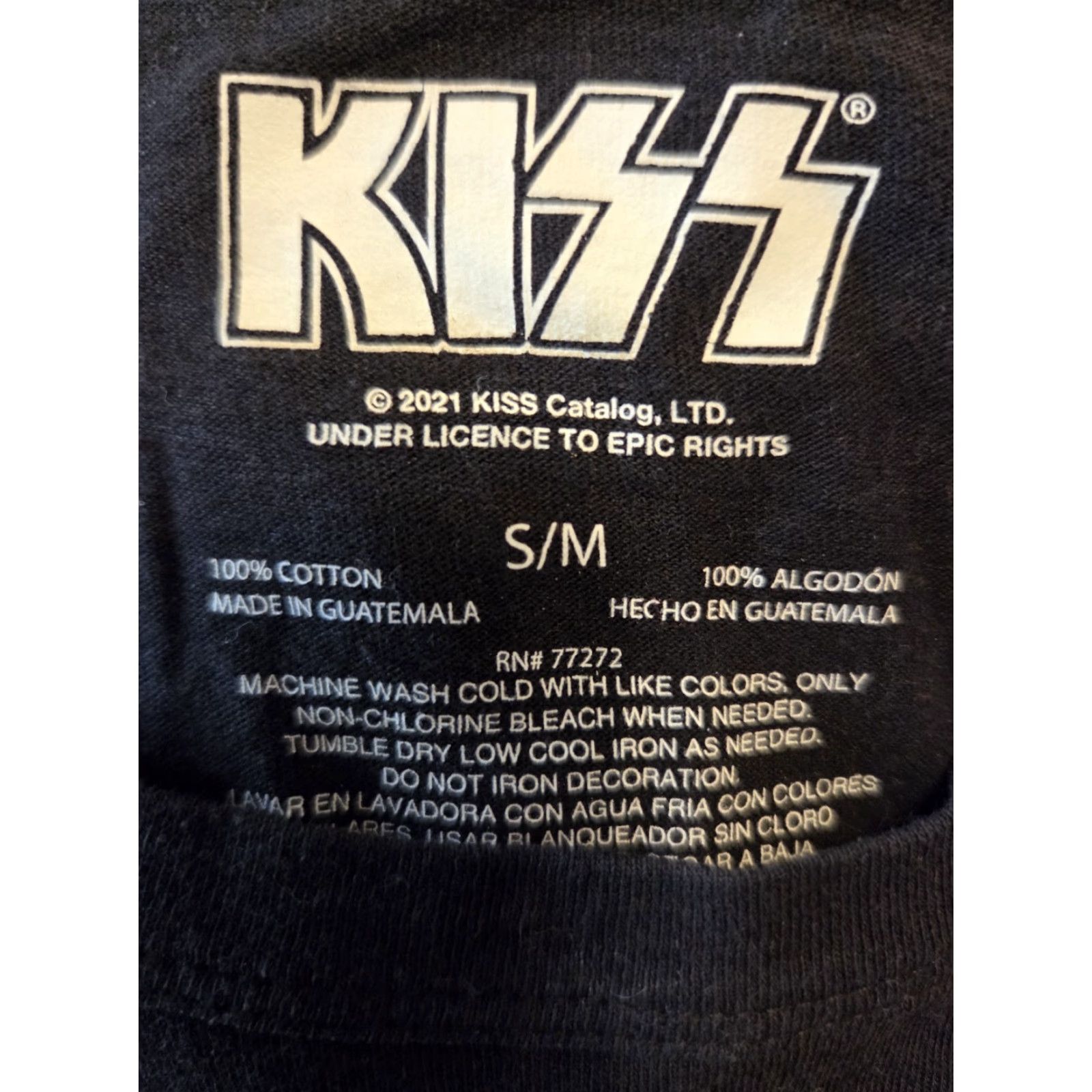 Vintage KISS Hot In The Shade Concert Tour Black T Shirt Reprint Size S/M Size US S / EU 44-46 / 1 - 3 Thumbnail