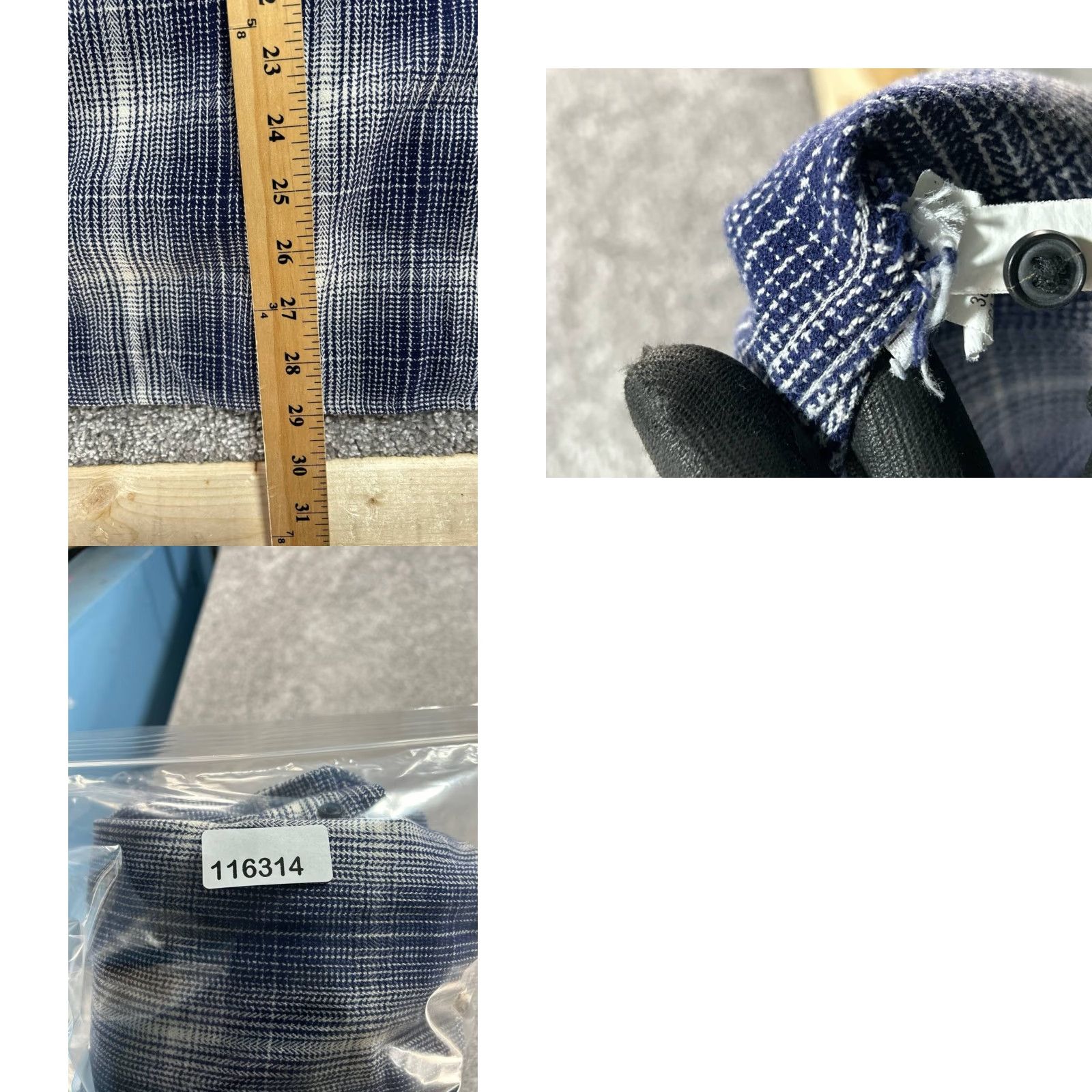 Banana Republic Banana Republic Camden Fit Shirt Mens Large Blue Plaid Button Front Size US L / EU 52-54 / 3 - 8 Thumbnail