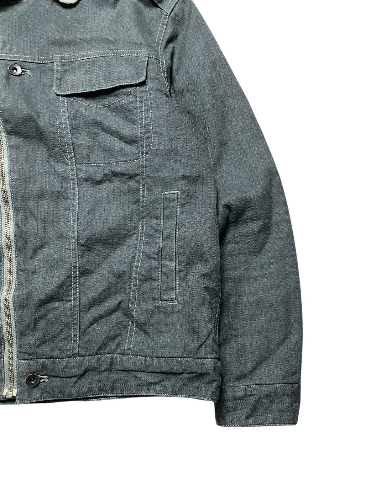 If Six Was Nine 2000’s Back Number - Assymetrical Denim Sherpa Jacket Size US M / EU 48-50 / 2 - 6 Thumbnail